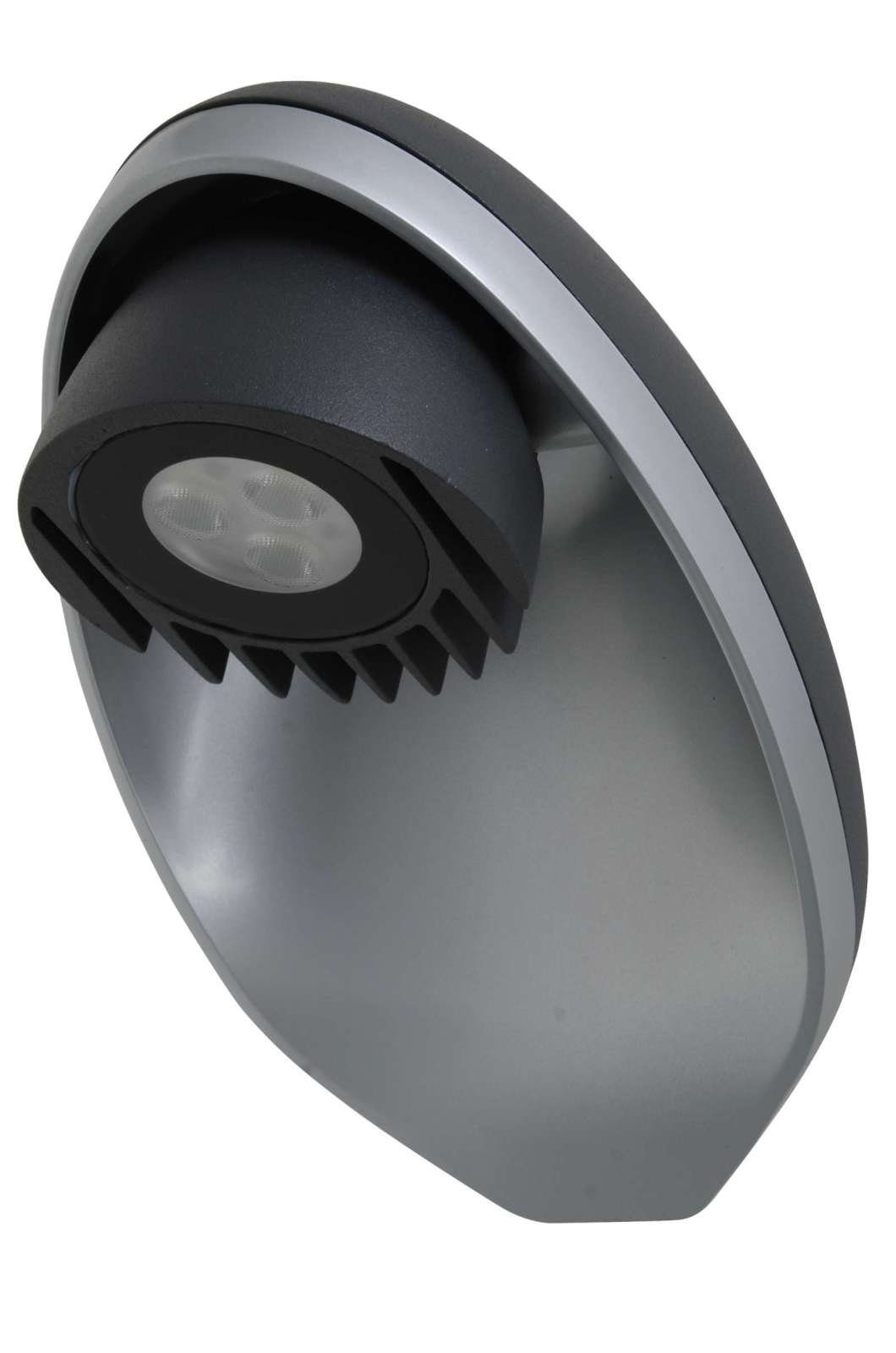 LUTEC Außen-Wandleuchte Lutec Eggo Wandlampe Aussenlampe Aussenleuchte Anthrazit LED 6160 Gr