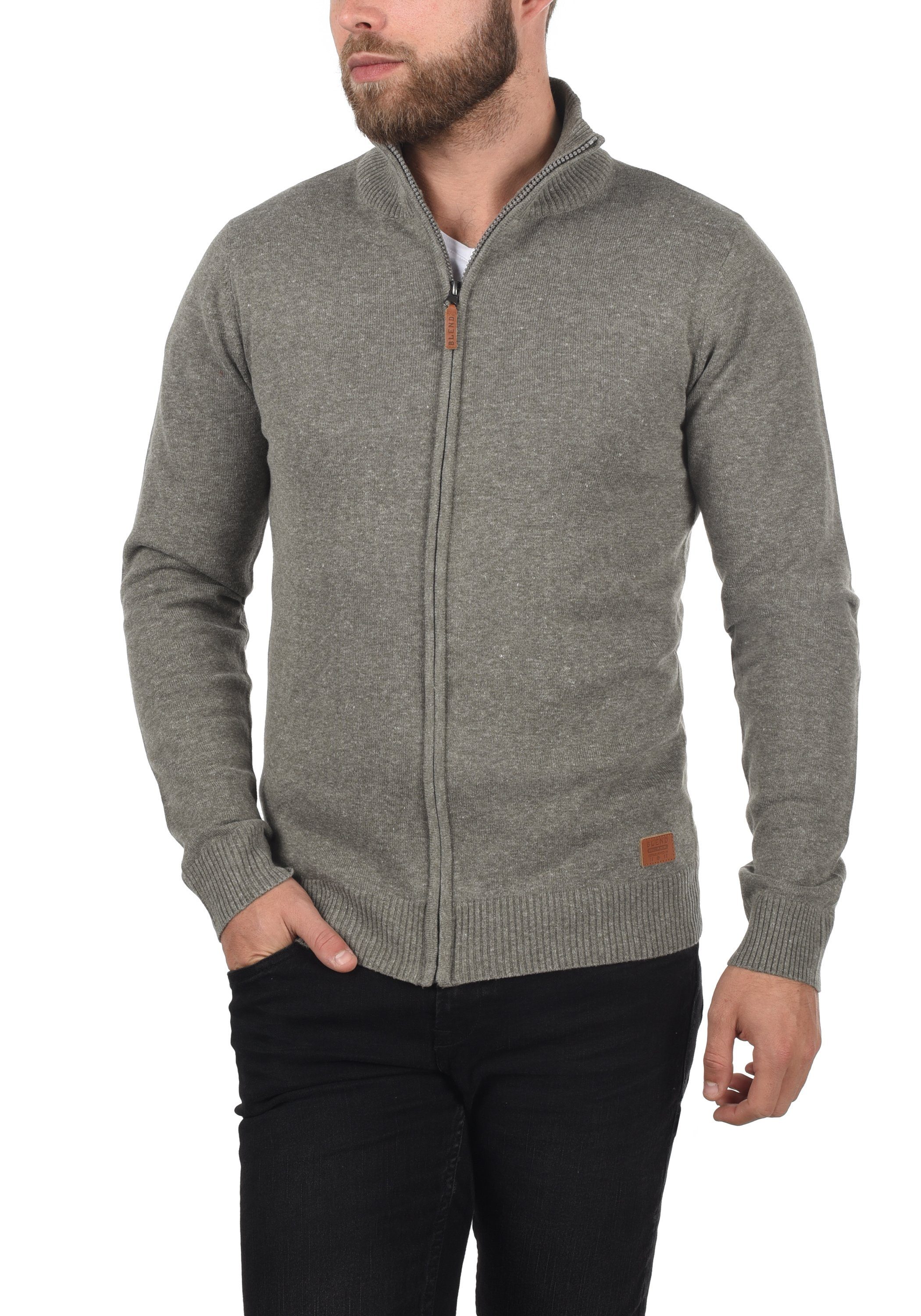 Blend Strickjacke BHNorman Bequeme Feinstrick-Jacke mit Stehkragen und elas günstig online kaufen