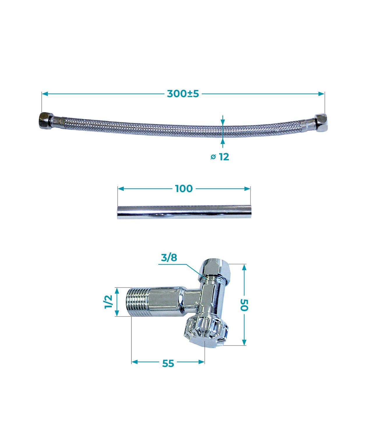 Calmwaters Spülkasten, Anschluss-Set Spülkasten, rückseitiger Anschluss, 30LC3185