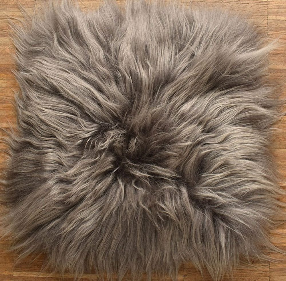 KUHFELL online & NOMAD Подушка для стула Lammfell Sitzauflage Подушка для стула Natur 37 x 37 cm Echtes Schaffell