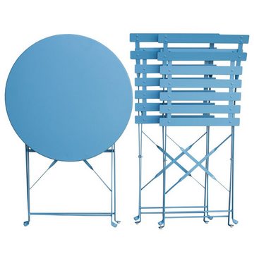 SVITA Balkonset Bistro-Set, (Set, 3-tlg., Bistro-Set), Tisch mit 2 Stühlen, Klappbar, Pflegeleicht, Witterungsbeständig