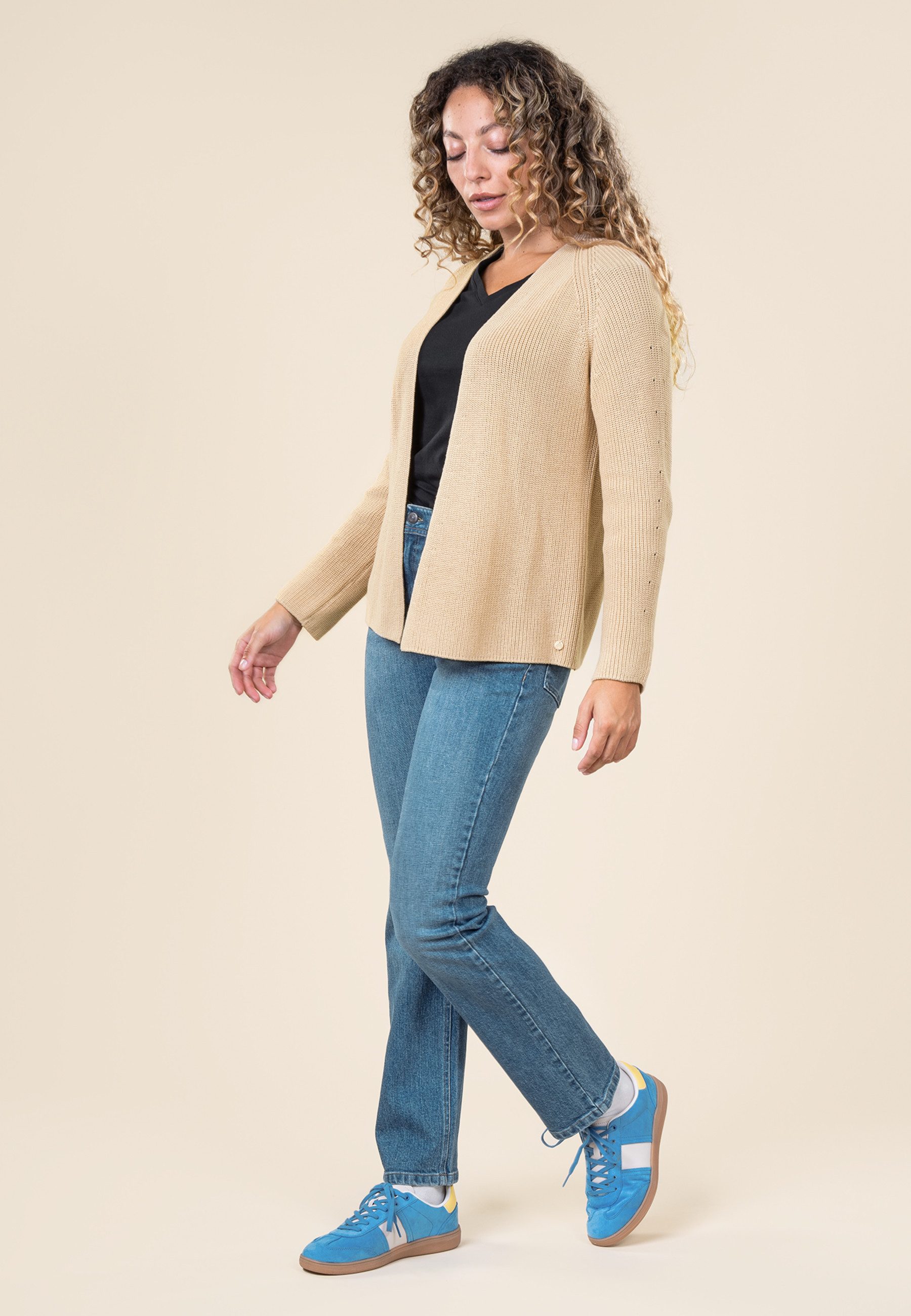 LIVING CRAFTS Strickjacke OLIVIA GOTS zertifiziert