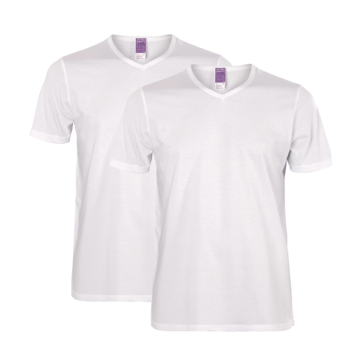 Single T-Shirt LIVING Sanftes, DEAN tragefreundliches White Jersey CRAFTS