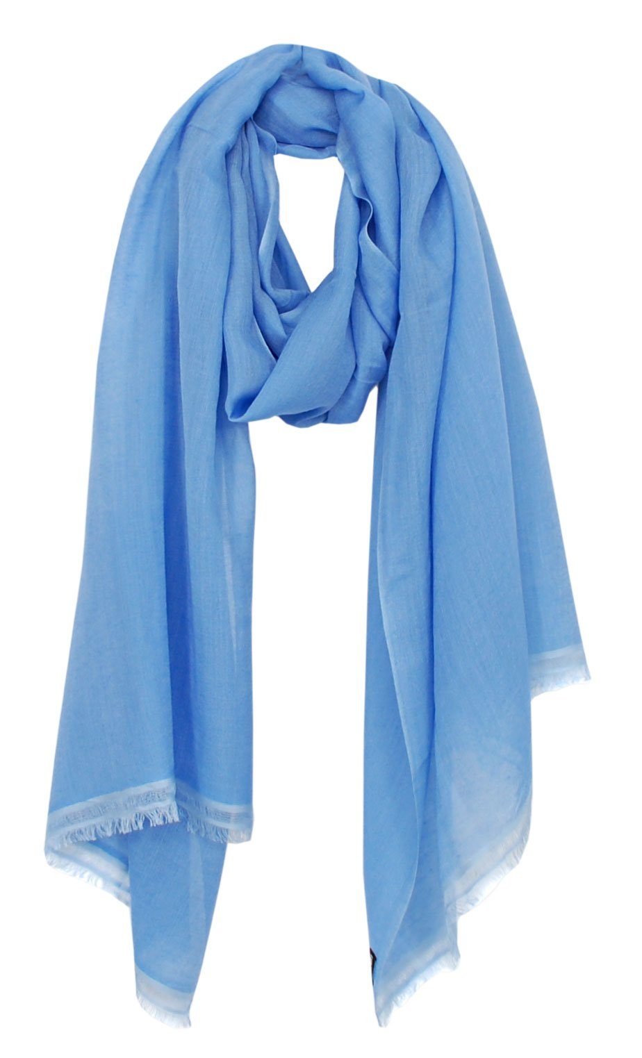 Bovari Pashmina Schal Damen - 70% Kaschmir 30% Seide - extra leicht / extra dünn, Sommerschal