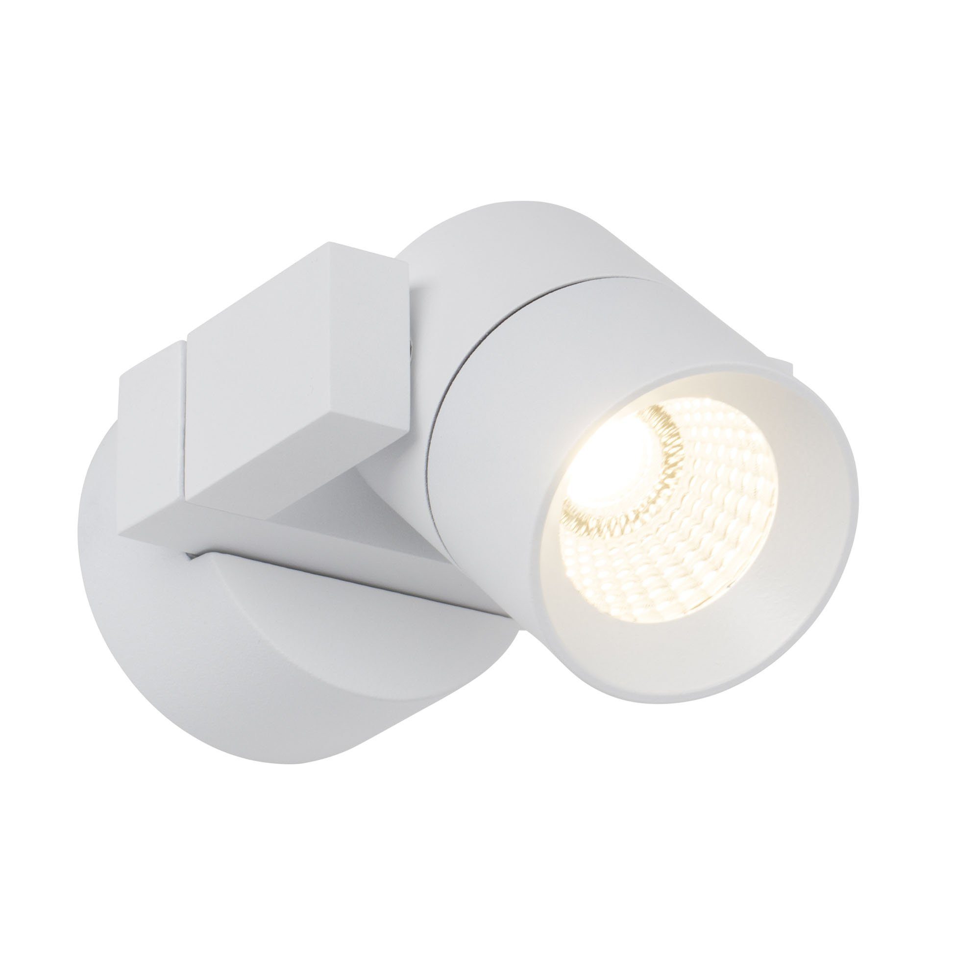 cm, AEG LED weiß Warmweiß, x 9 LED 310 schwenkbar, Wandstrahler lm, wechselbar, Kristos, warmweiß, 7 Alu-Druckguss/Glas, x 10