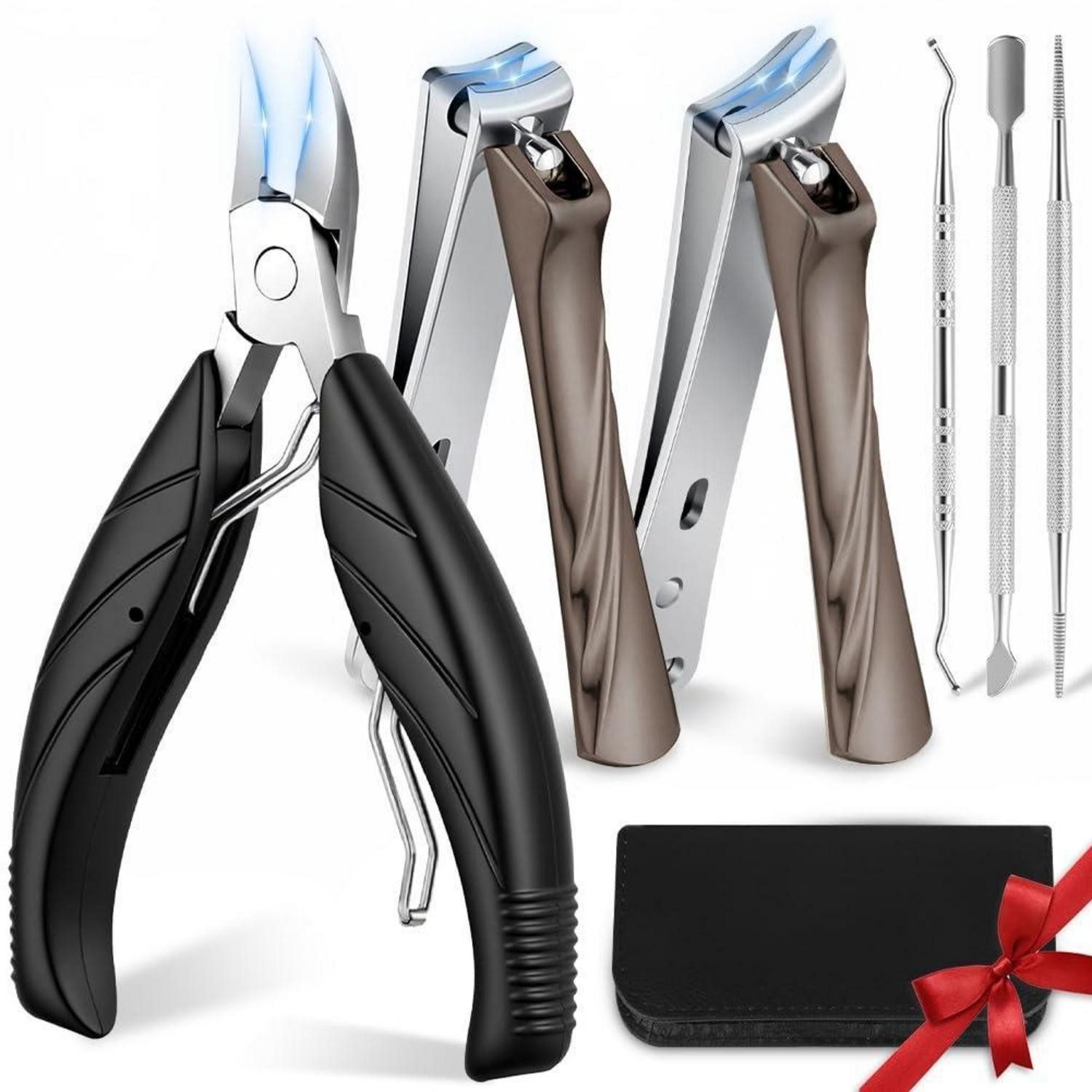 LuxusKollektion Nagelknipser-Set Nagelpflege-Set 6-teilig Pediküre Herren Damen