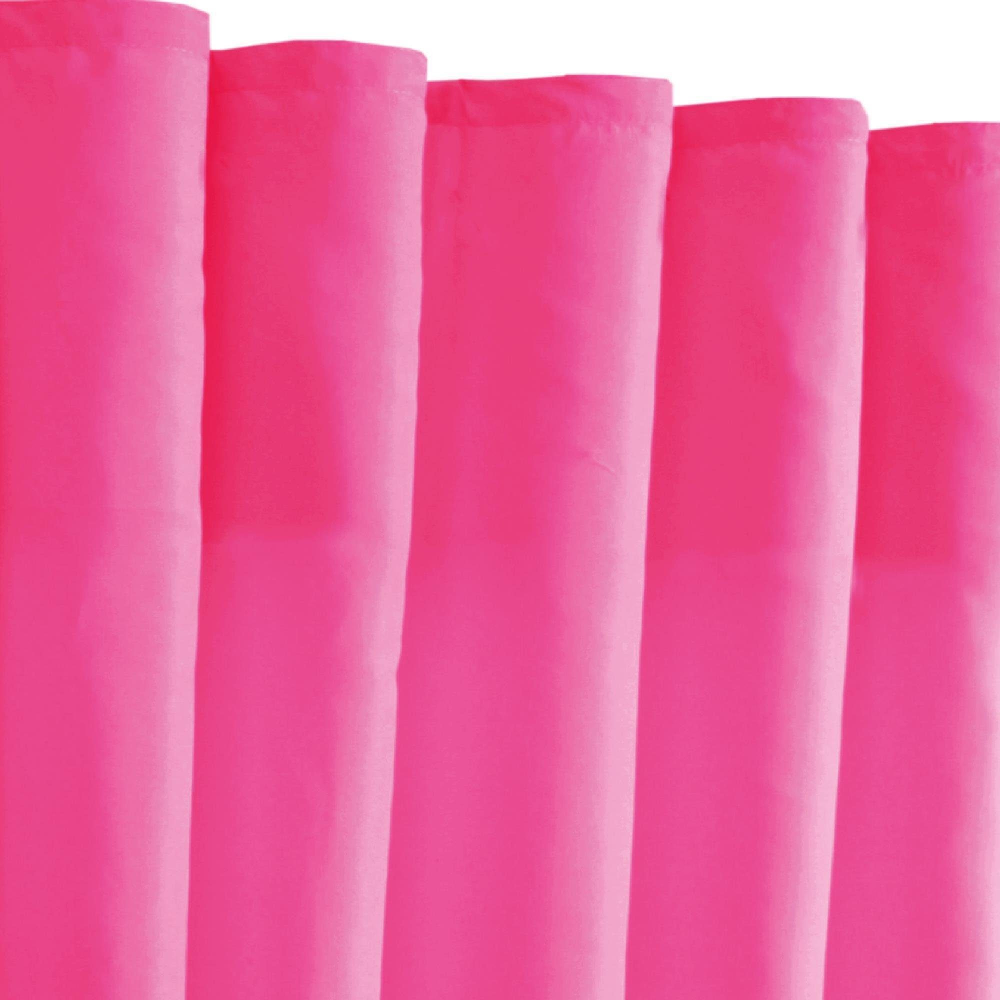 Pink Fertiggardine verfügbar Microfaser, Blickdichte Kräuselband und mit Farben versch. in (1 Vorhang, Größen Gardine blickdicht, St), Kräuselband, Bestlivings,