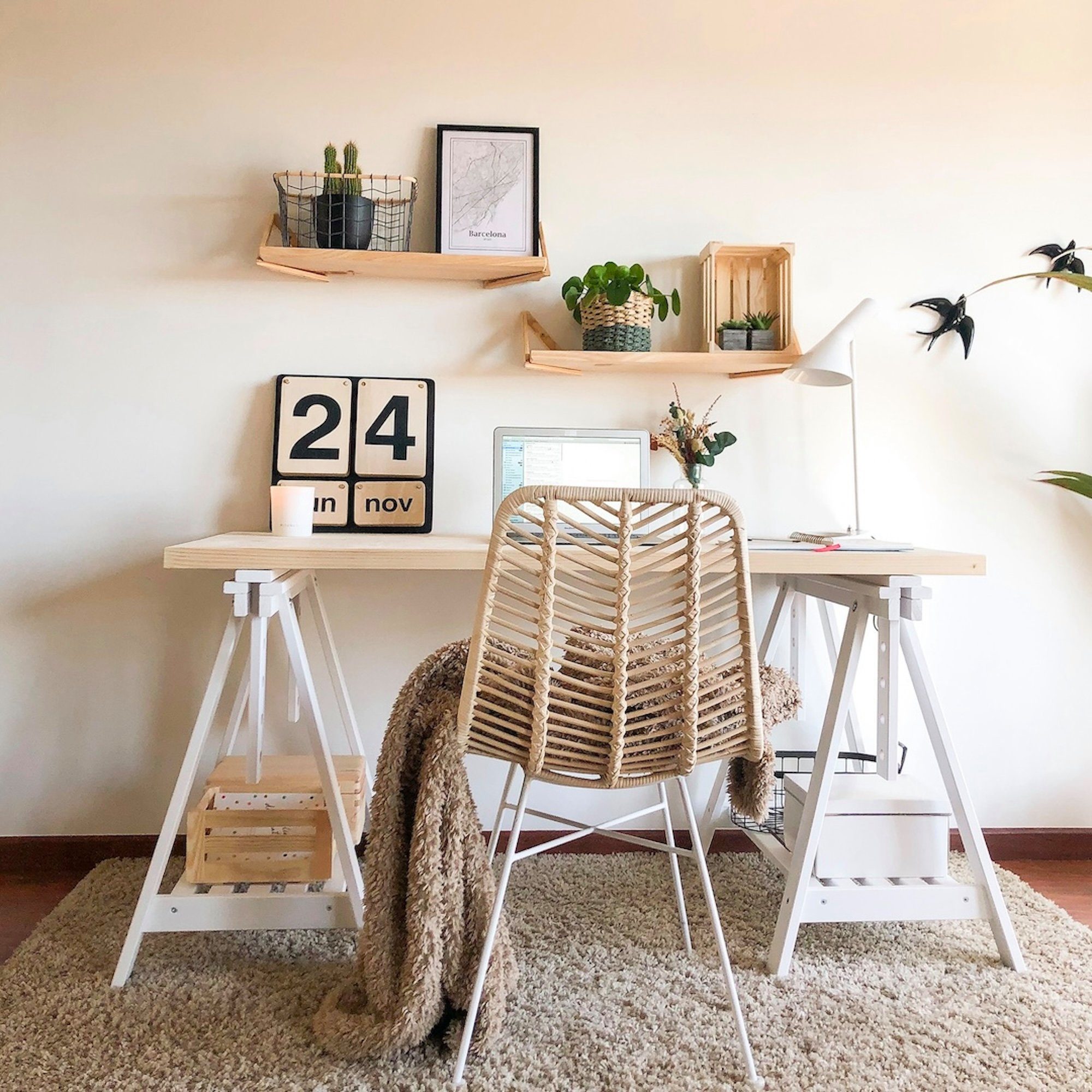 Astigarraga Kit Line Fußhocker Höhenverstellbarer Holzbock "Archi Tec", Tischbein aus Massivholz, 5 Stufen höhenverstellbar: 70-101 cm