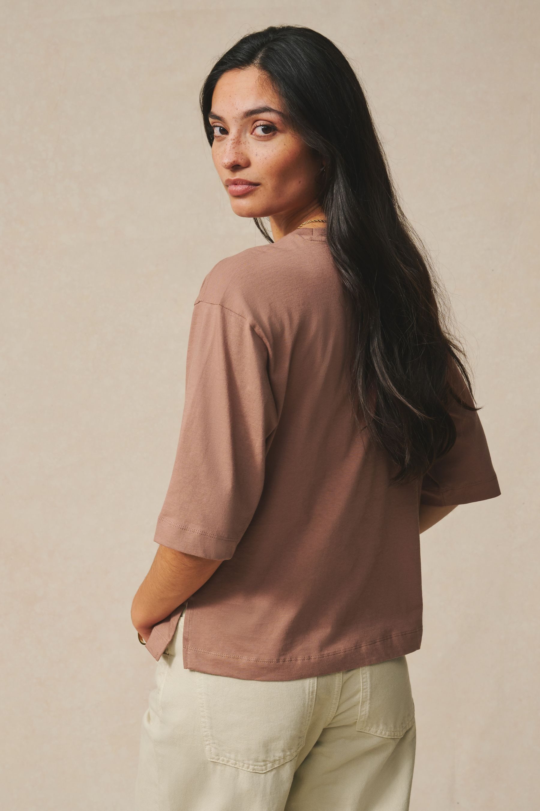 Next T-Shirt Relaxed Fit T-Shirts mit 3/4-Ärmeln, 5er-Pack (5-tlg)