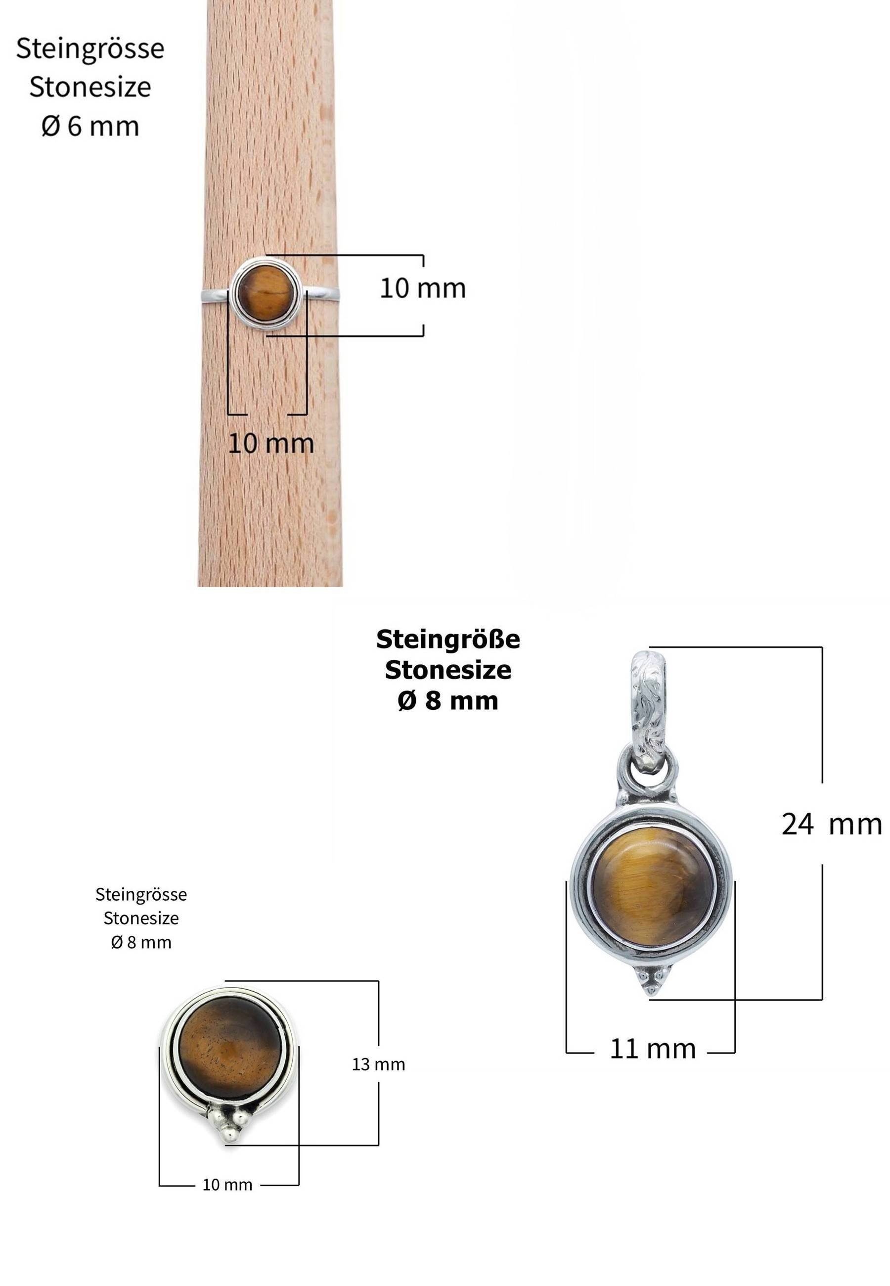 Silber aus Schmuckset 925er Silber) mantraroma mit 925 (Schmuckset Tigerauge