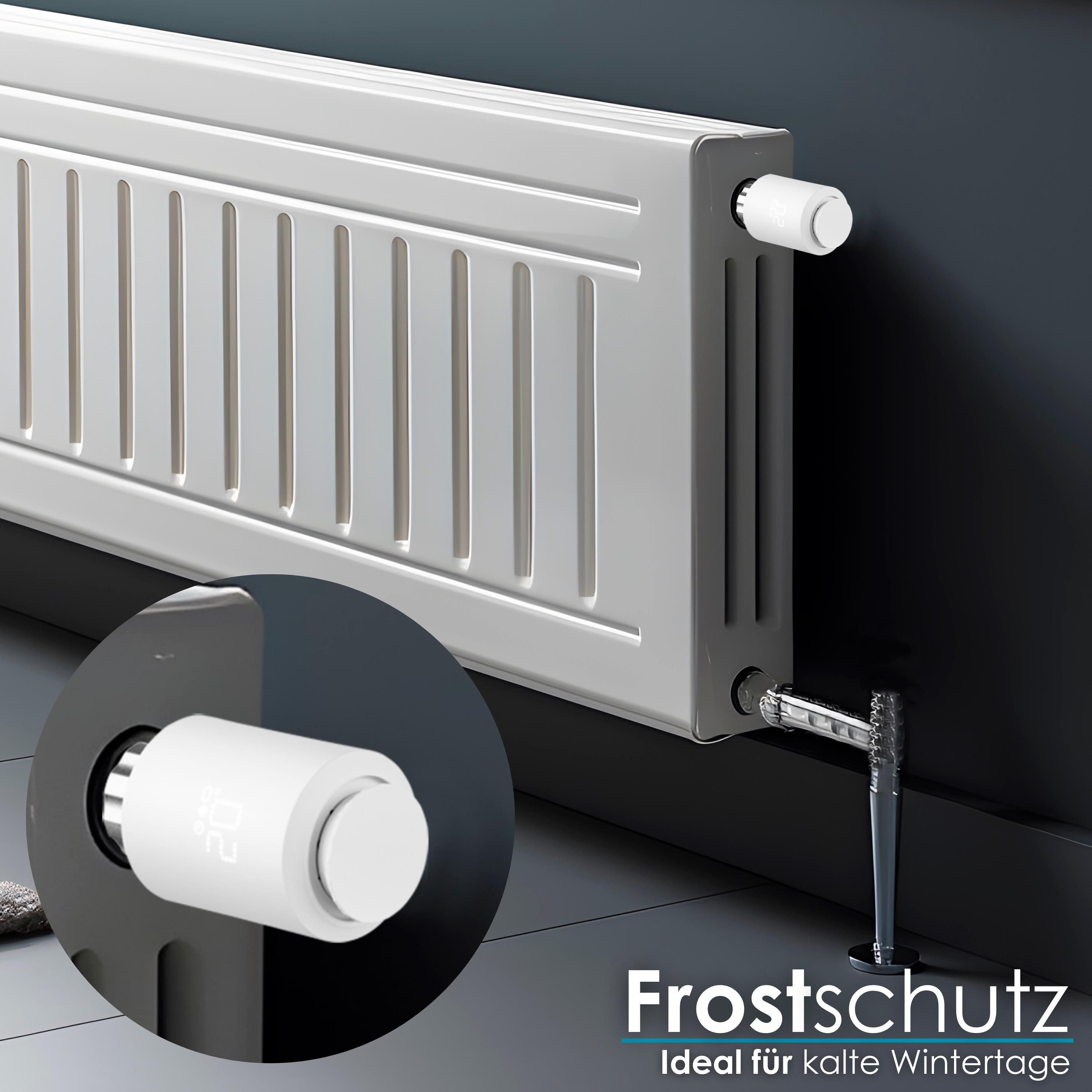 echos Heizkörperthermostat Zigbee Eco-4160, (Packung, 1 St) Kindersicherung, Zeitpläne, Frostschutz, energiesparend, Smartlife APP