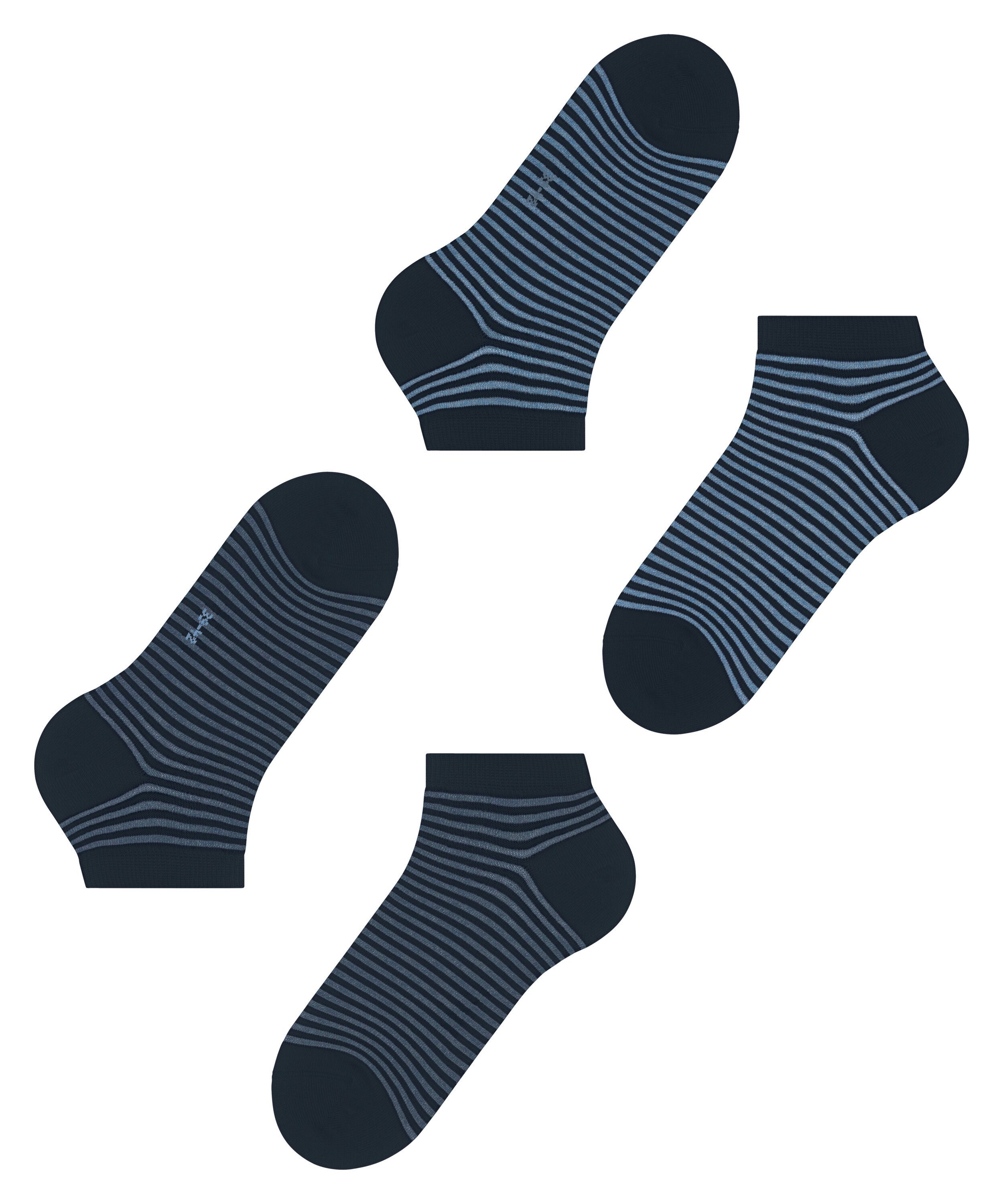 Esprit Sneakersocken Fine Line (2 Paar) gestreift, schmales Bündchen, bequem