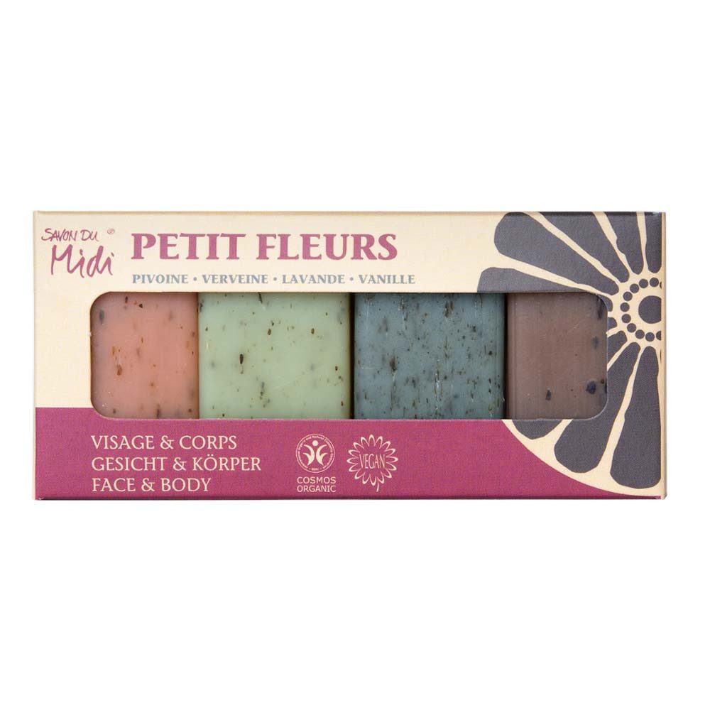Savon du Midi Handseife Blütenseife - Gästeseifen Petit Fleurs 4x20g