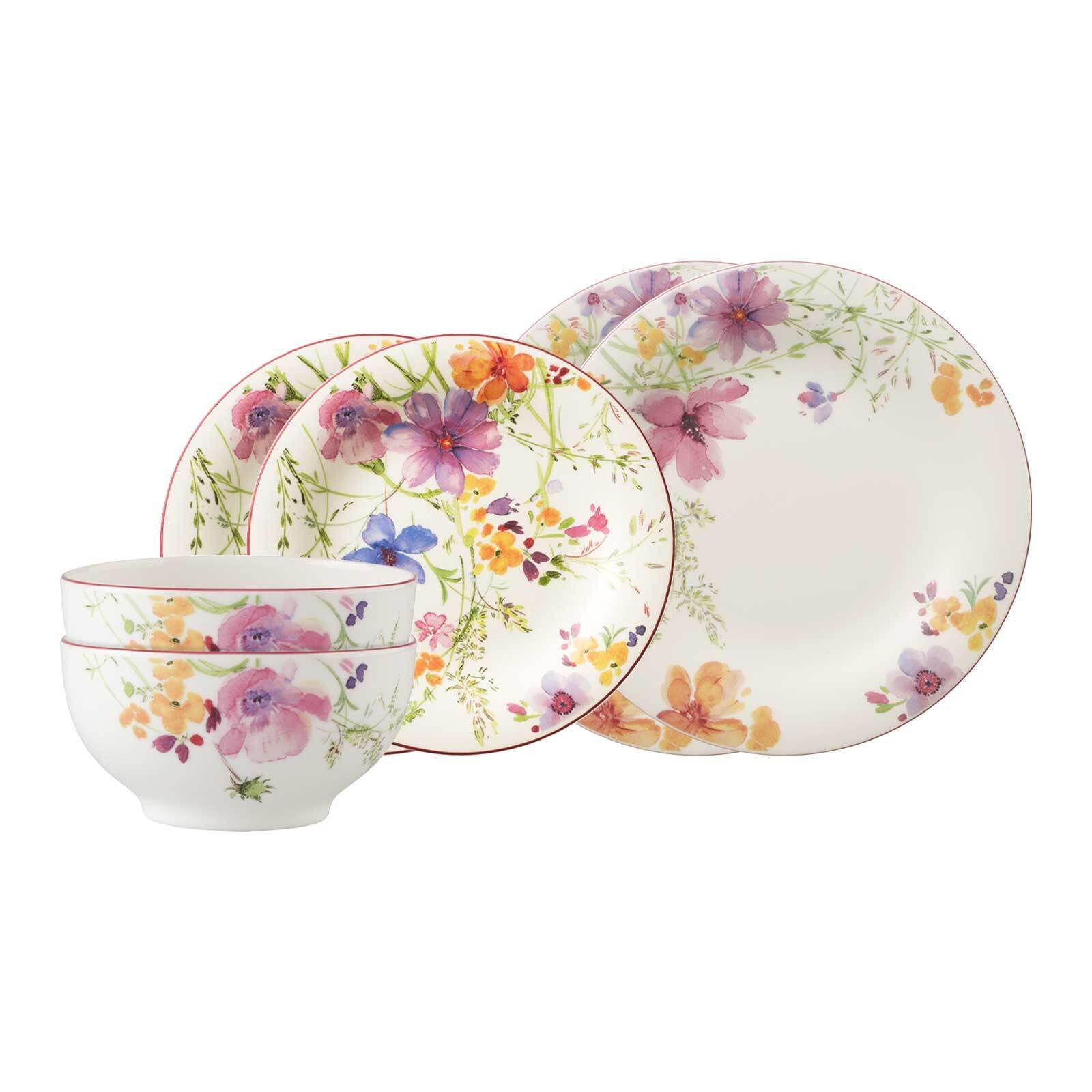 Villeroy & Boch Kombiservice Mariefleur Basic Basic-Set 6er Set (6-tlg), 2 Personen, Porzellan