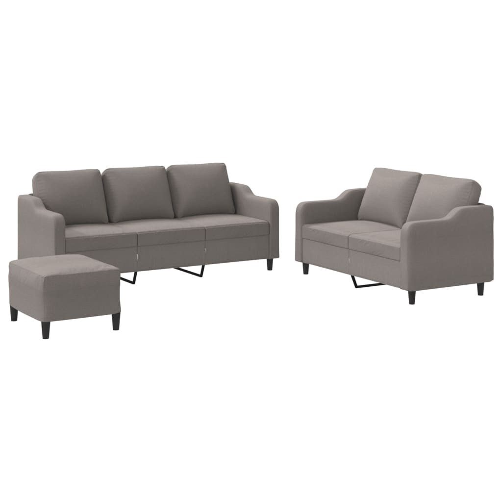 vidaXL Sofa 3-tlg. Sofagarnitur mit Kissen günstig online kaufen