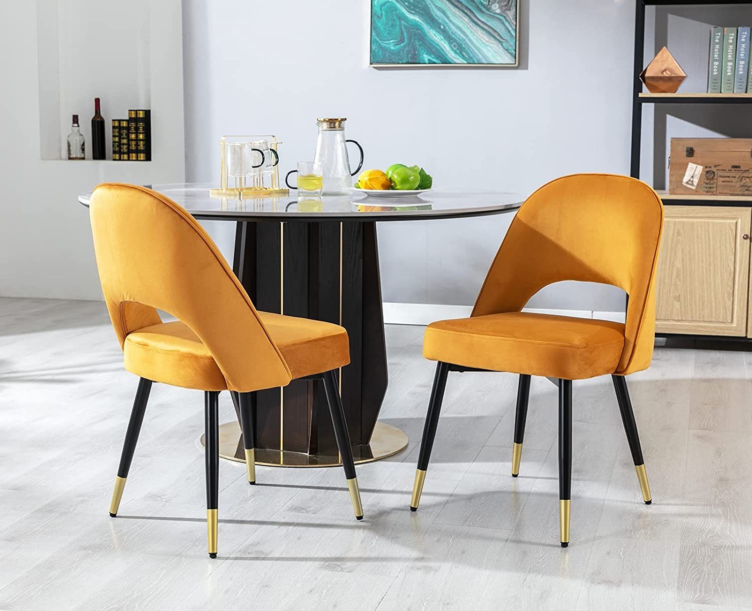 WAHSON OFFICE CHAIRS Esszimmerstuhl Samt 2er günstig online kaufen
