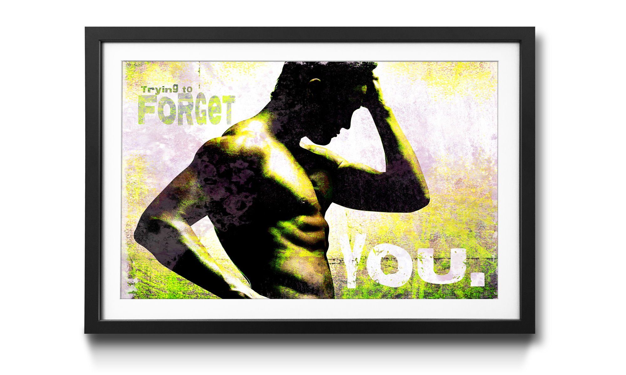 WandbilderXXL Bild mit Rahmen Forget You, Erotik, Wandbild, in 4 Größen erhältlich