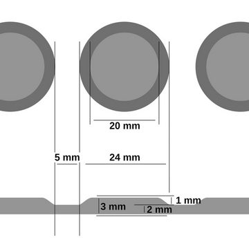ANRO Gummimatte Bodenmatte Gummimatte Bodenbelag Noppen schwarz div. Größen, Einzelstück, 1-St., Scheiben - geprägt
