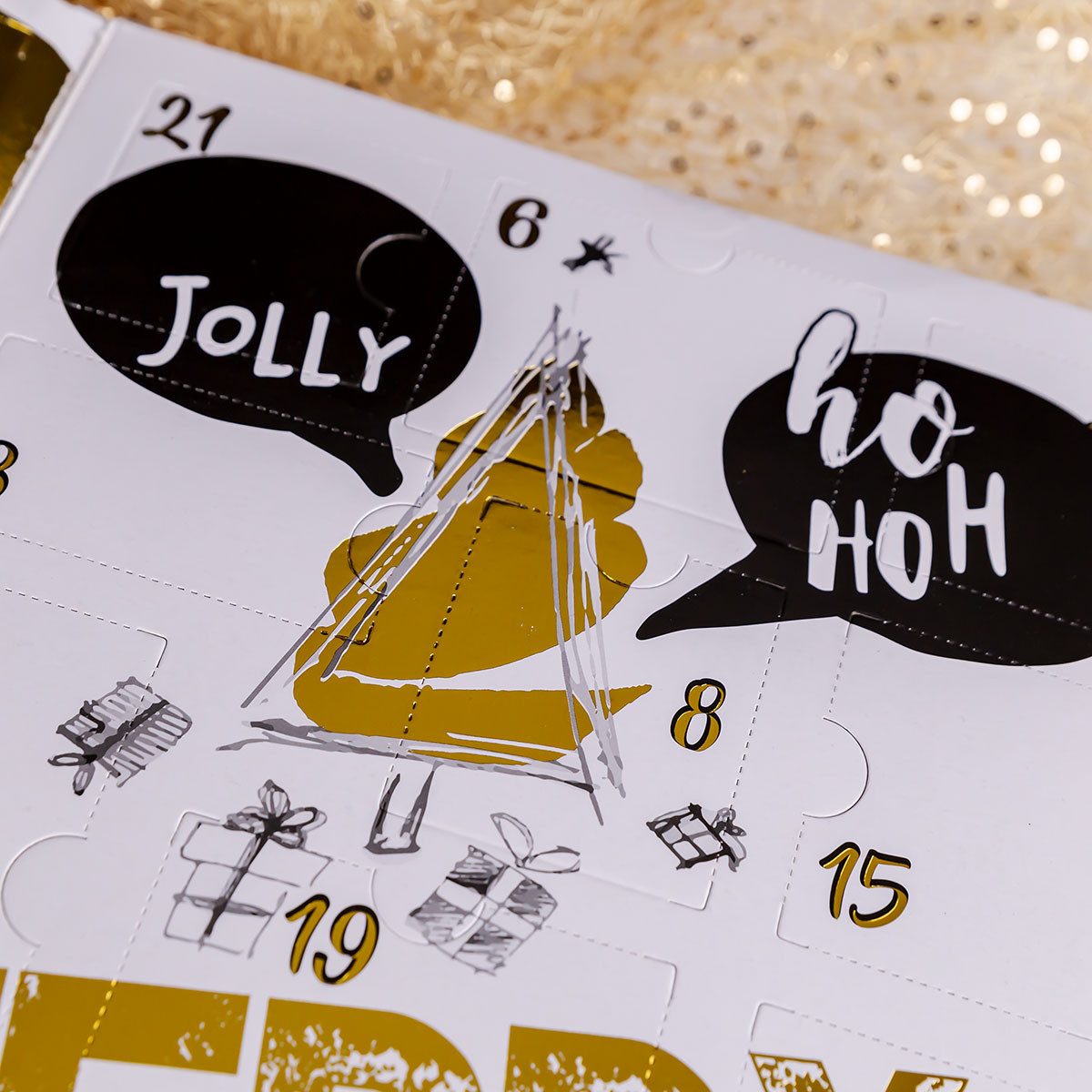 ACCENTRA Adventskalender Accentra GOLD Adventskalender – 24x Deko-Kosmetik in Buchform, 24-teilige Make-up-Auswahl für tägliche Glamour-Looks