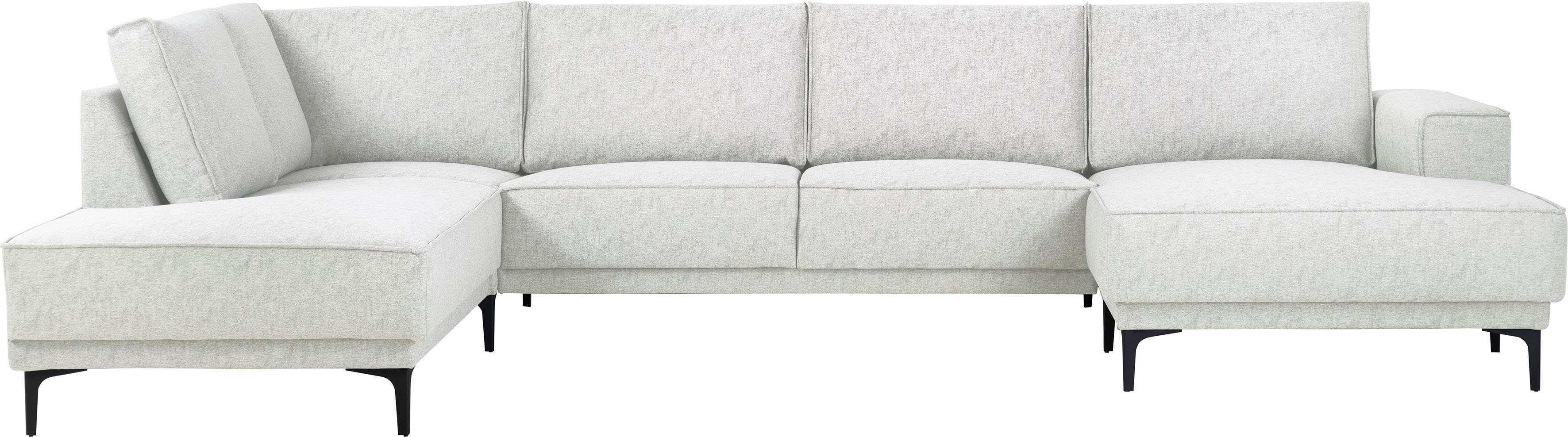 Places of Style Wohnlandschaft "XXL Sofa Oland, Struktur, Flachgewebe, Luxu günstig online kaufen