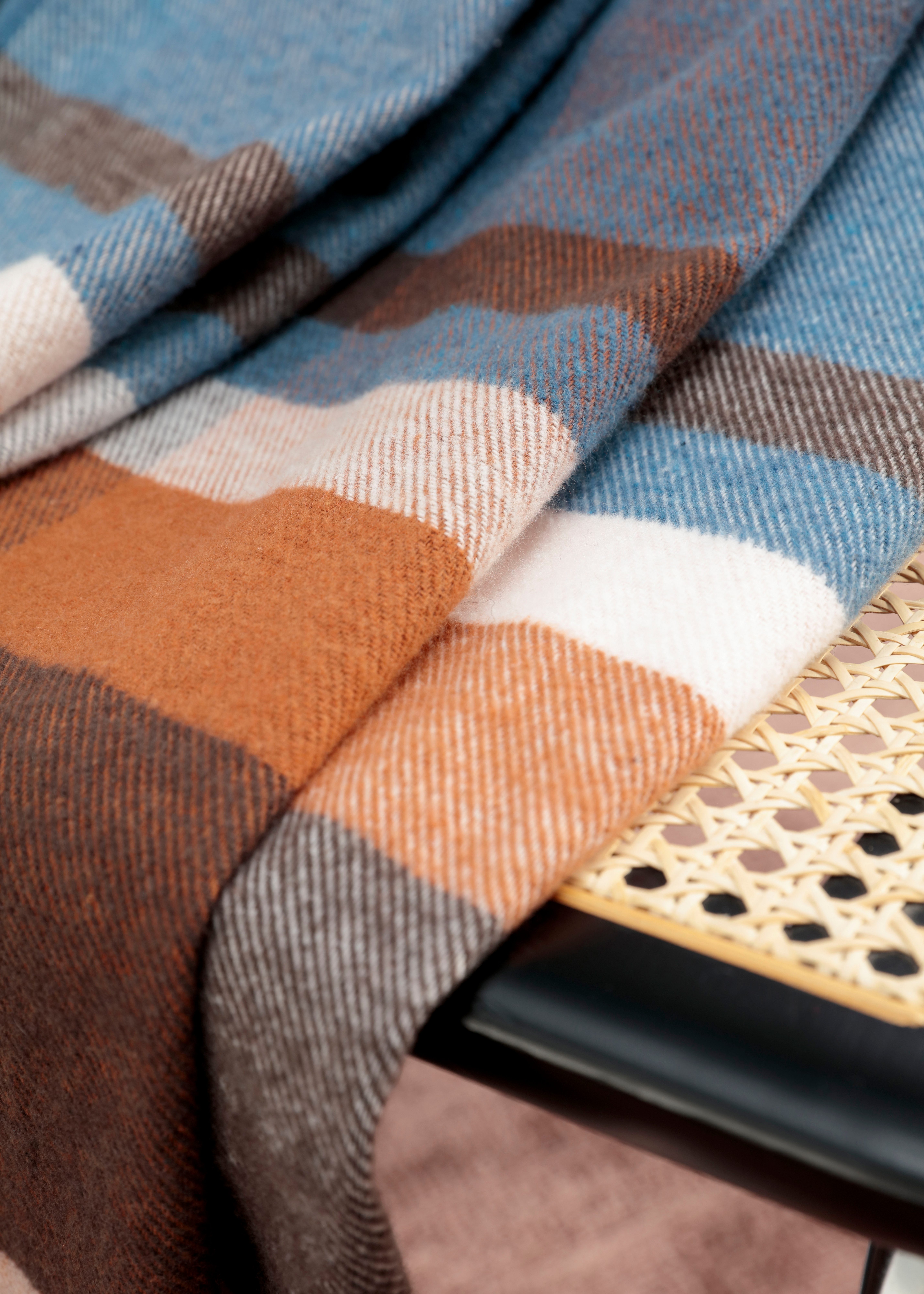 Plaid Harmony, Biederlack, im modernen Karo-Look, mit Fransen