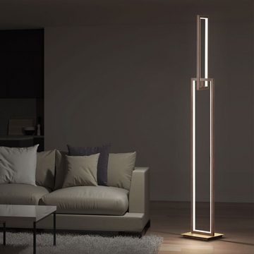 WOFI LED Stehlampe, LED-Leuchtmittel fest verbaut, Warmweiß, Stehleuchte Schlafzimmerlampe Standleuchte Metall rostfarben LED