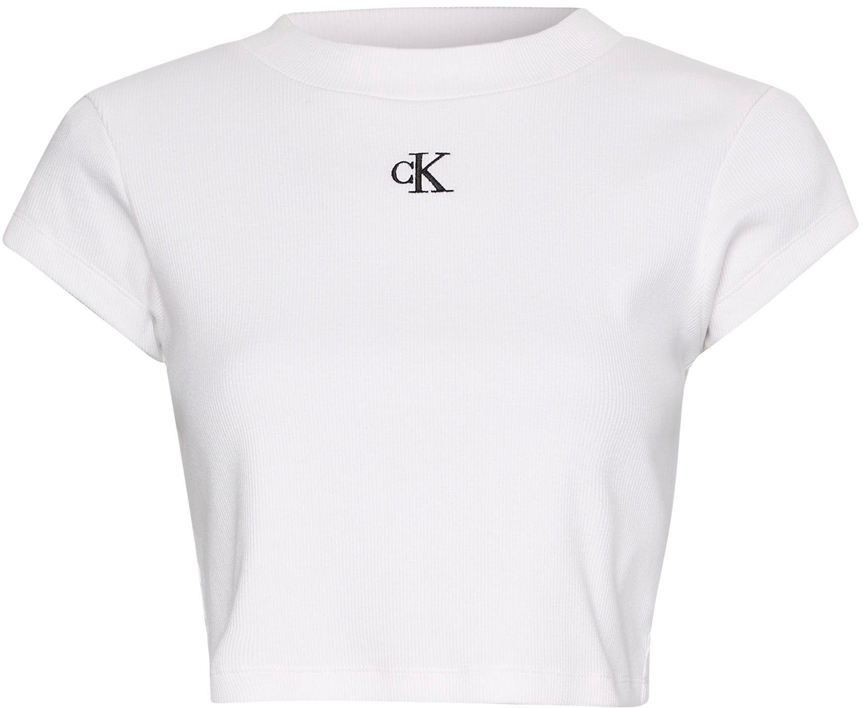 Calvin Klein Jeans T-Shirt CK RIB BABY TEE in kurzer Form