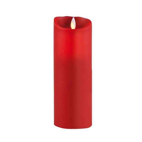 SOMPEX LED-Kerze Flame LED Kerze rot 23cm (Kerze), mit Timer, Echtwachs, täuschend echtes Kerzenlicht