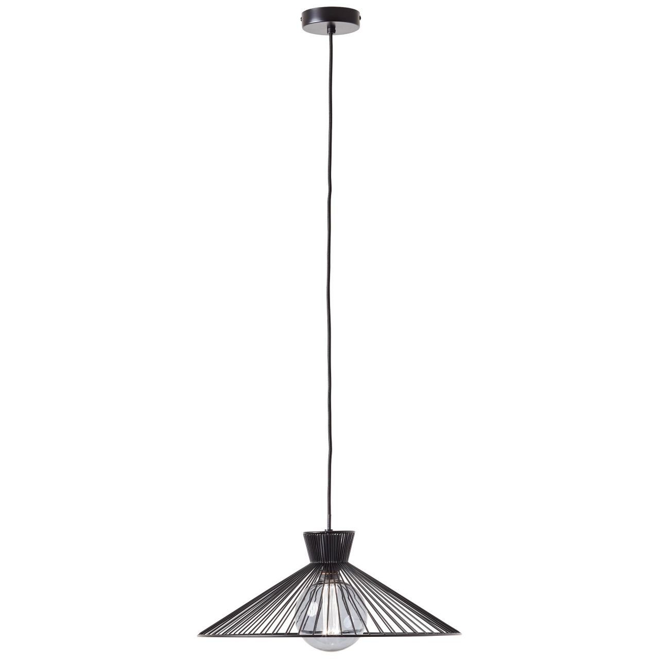 Geschäfte mit regulären Produkten Elmont A60, Brilliant 45cm matt, E27, schwarz Pendelleuchte 1x Elmont, 52W, Pendelleuchte Kabel Lampe,