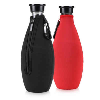 kwmobile Outdoor-Flaschenkühler 2x Schutzhülle für SodaStream Glasflasche, Neopren Hülle für Glasflasche - Flaschen Kühler für Wasser Karaffe