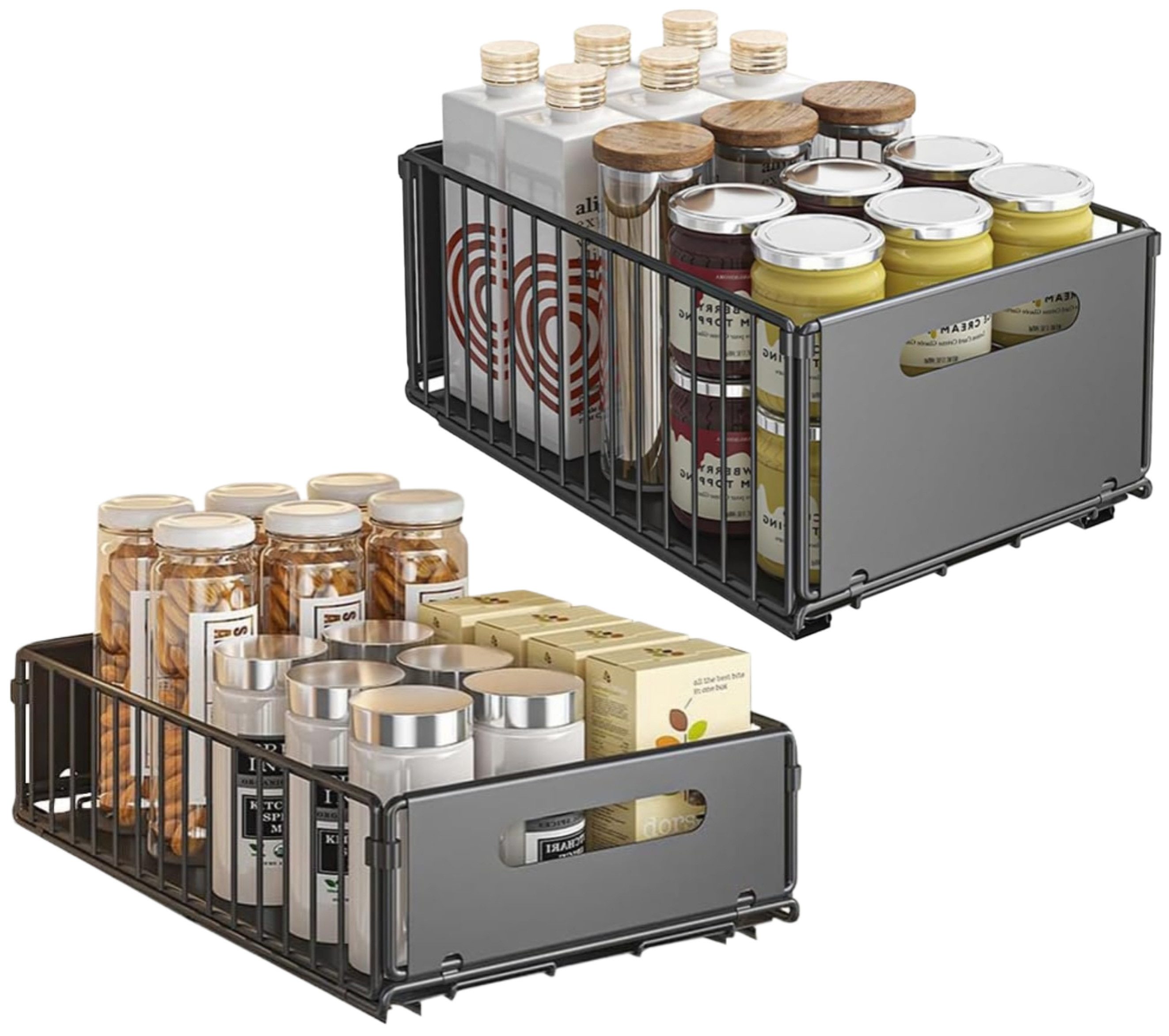 Auledio Küchenorganizer-Set Teleskopschublade, 2-teiliges ausziehbares Aufb günstig online kaufen