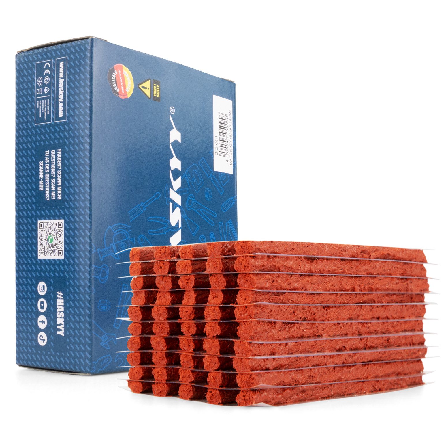 HASKYY Reifen-Reparaturset Reifenreparaturset 50 tlg. Streifen Vulkanisierunsg Satz LKW PKW Flick