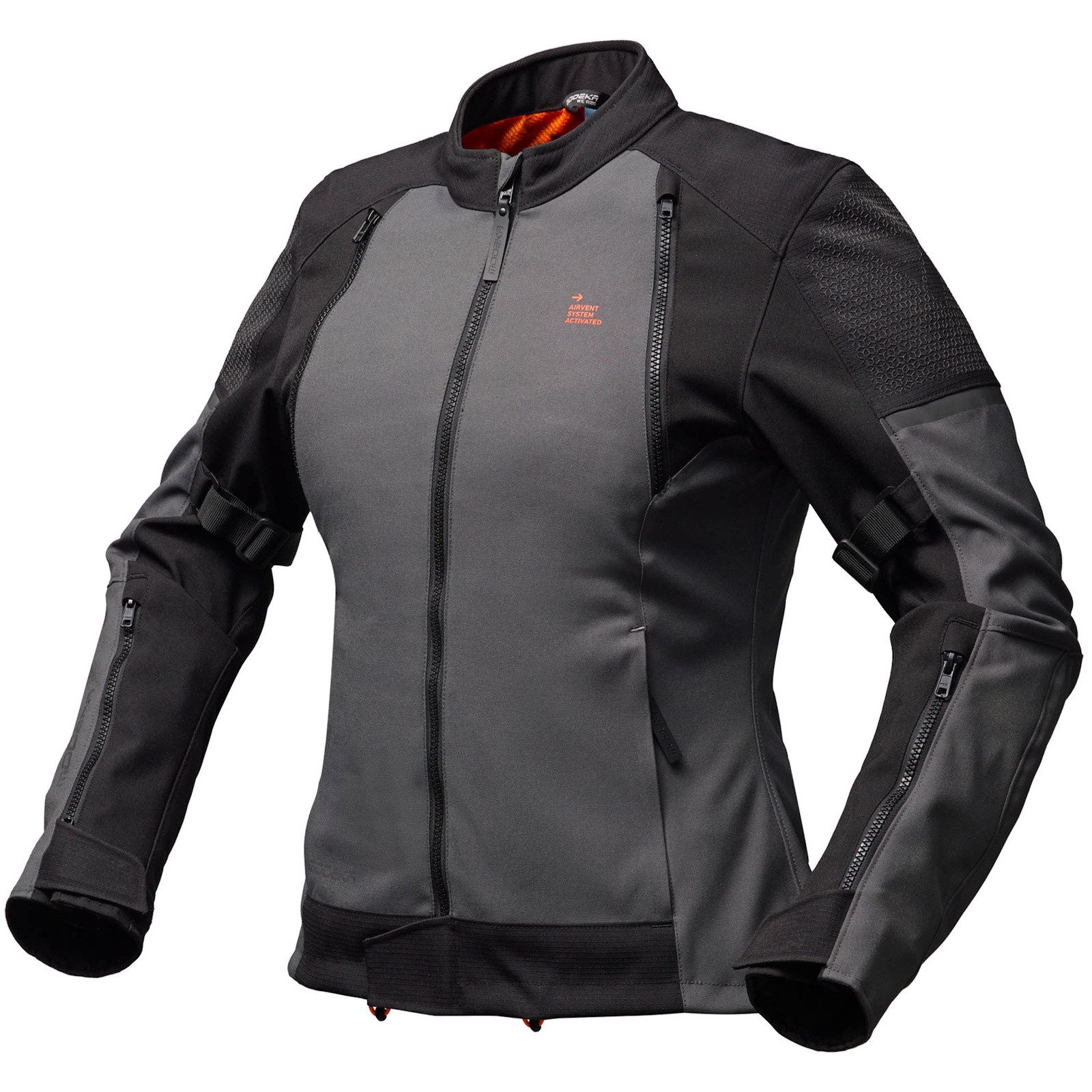 Modeka Motorradjacke Modeka Muva Lady Textiljacke Dunkelgrau / Schwarz 48 motorradjacke für damen