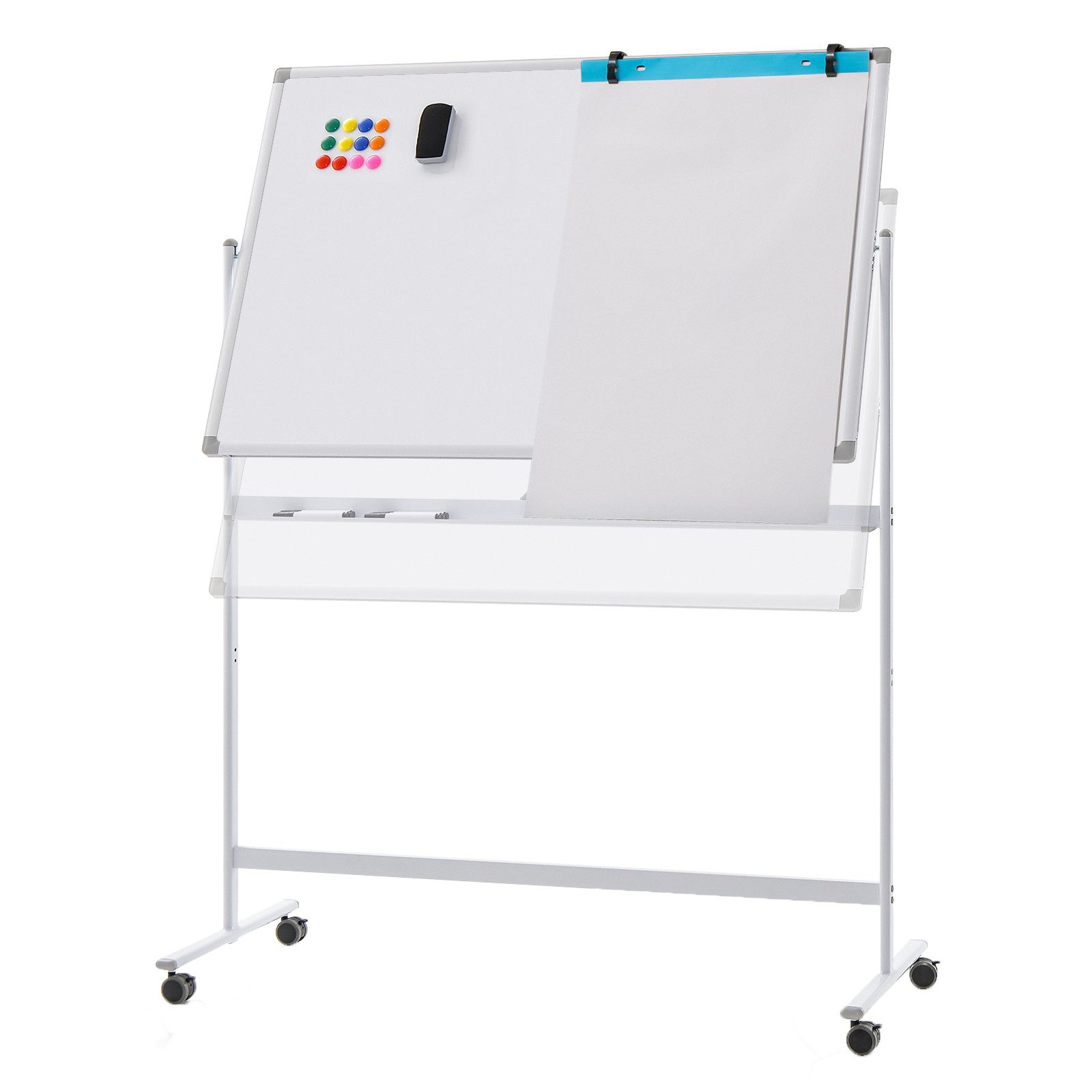 COSTWAY Wandtafel, doppelseitig, höhenverstellbar, inkl. Zubehör, 120x80cm