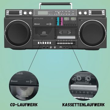 Muse Bluetooth Retro mit Radio, CD, Kassettenrekorder Boombox