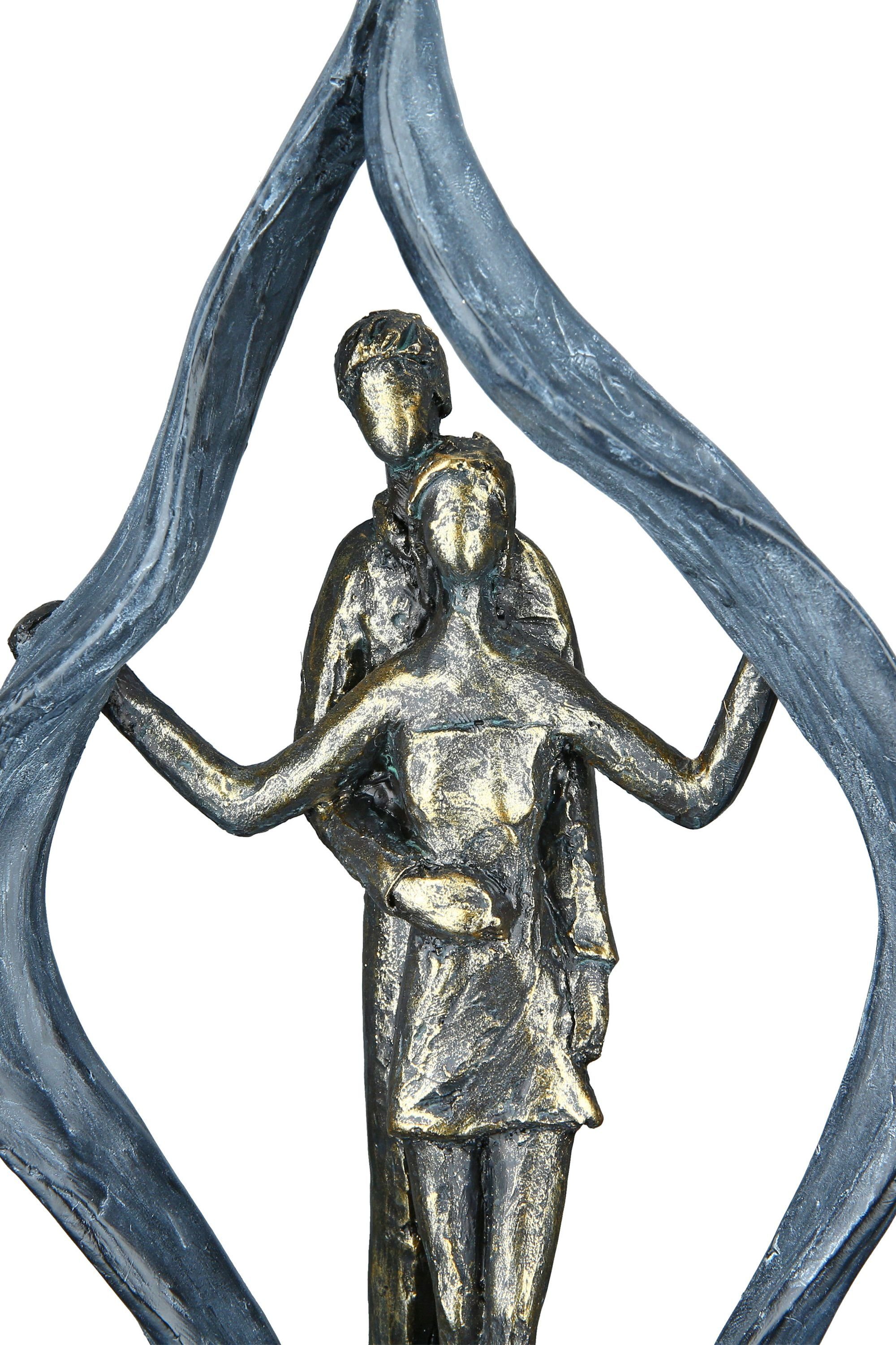 GILDE Dekofigur A 25cm new beginning bronze-grau - 15cm GILDE Skulptur B. - x H