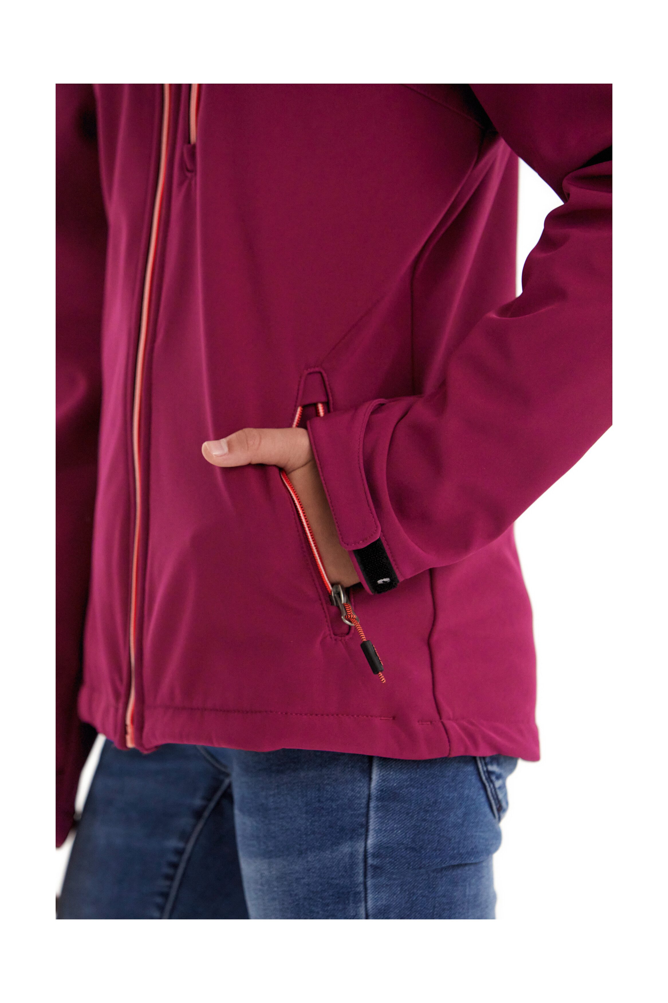 Killtec Softshelljacke Girls Softshelljacke Wasserabweisend, verstellbare Kapuze u Ärmel, Fleece-Innenfutter