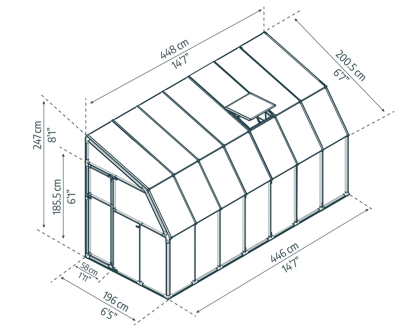 Palram - Canopia Gewächshaus Sun Room, ... Palram - Canopia Gewächshaus Sun Room, ...