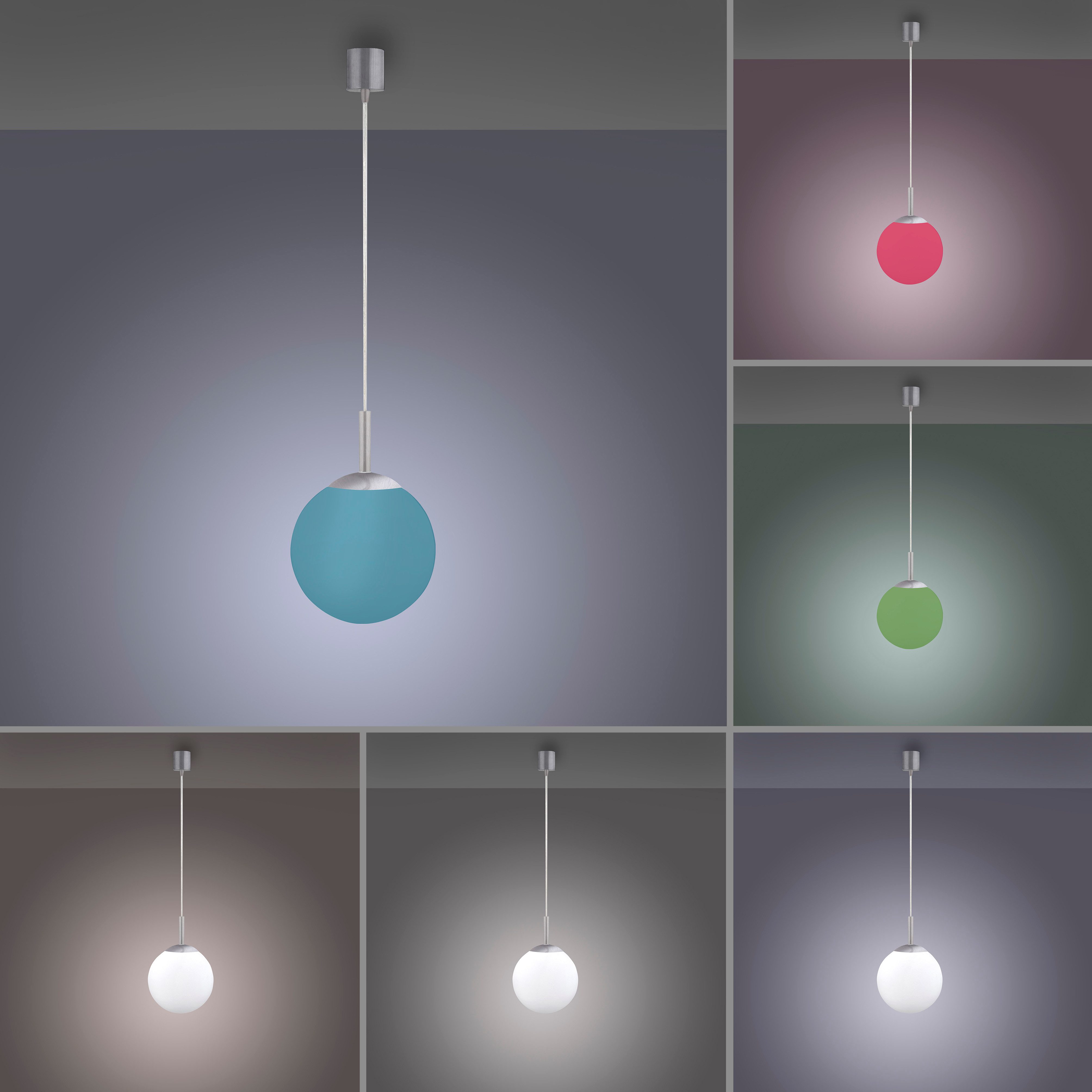 JUST LIGHT Pendelleuchte Ls-BOLO, Dimmfunktion, LED fest integriert, Warmweiß, LED, RGB+tunable white, Fernbedienung, Infrarot inkl., Smarthome fähig