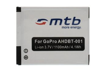 mtb more energy [BAT-337 - Li-Ion] Kamera-Akku kompatibel mit Akku-Typ GoPro AHDBT-001 1100 mAh (3,7 V), passend für: GoPro HD Hero, Motorsports Hero, Helmet Hero, Surf Hero, Hero 960, Naked Hero // // GoPro Hero2 HD Outdoor Edition, Motorsports Edition, Surf Edition //…