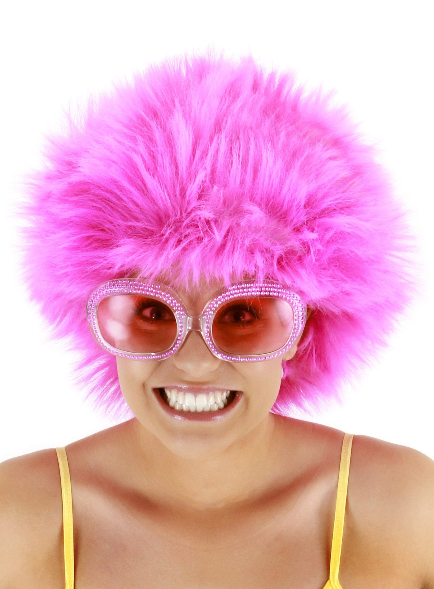 Elope Kostüm »Wuschel-Perücke pink«, Knall-pinke Sturmfrisur online kaufen  | OTTO