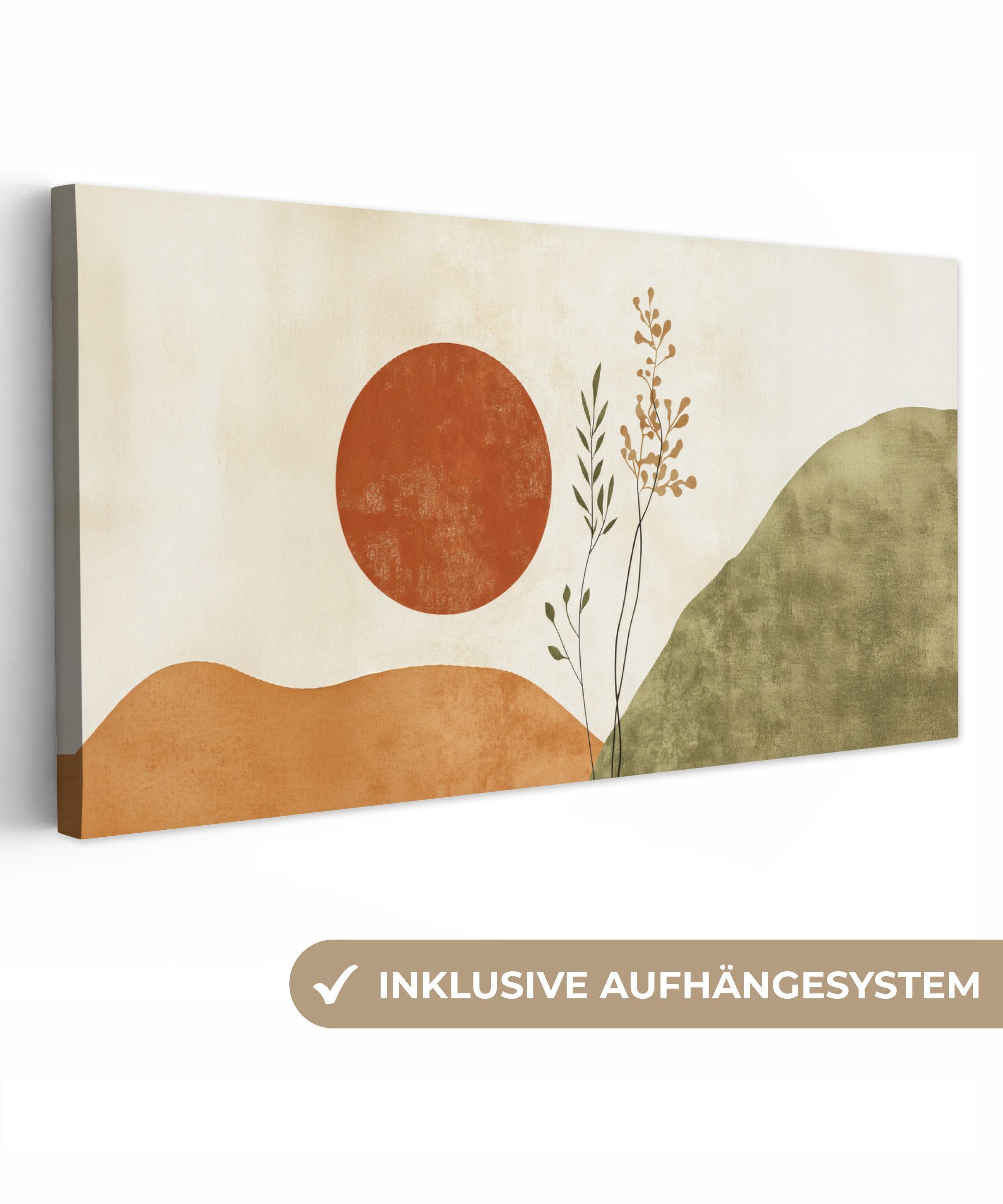 OneMillionCanvasses® Leinwandbild Panorama Sonne - Abstrakt günstig online kaufen