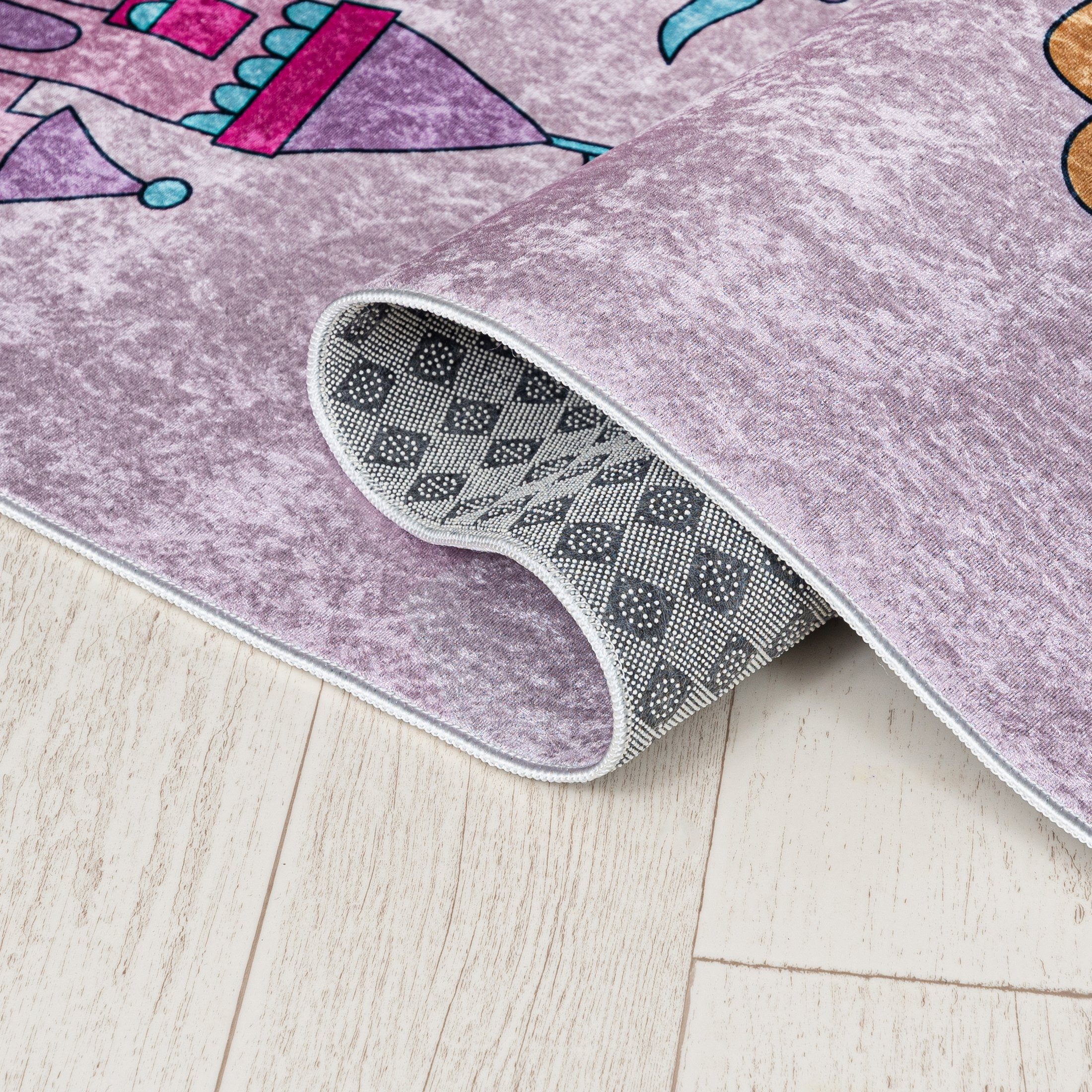 Mazovia Kinderteppich Kinderteppich Kinderzimmerteppich Hüpfspiel, 120 x 170 cm, Kurflor, Waschbar in Waschmaschine, Höhe 5 mm, Rutschfest