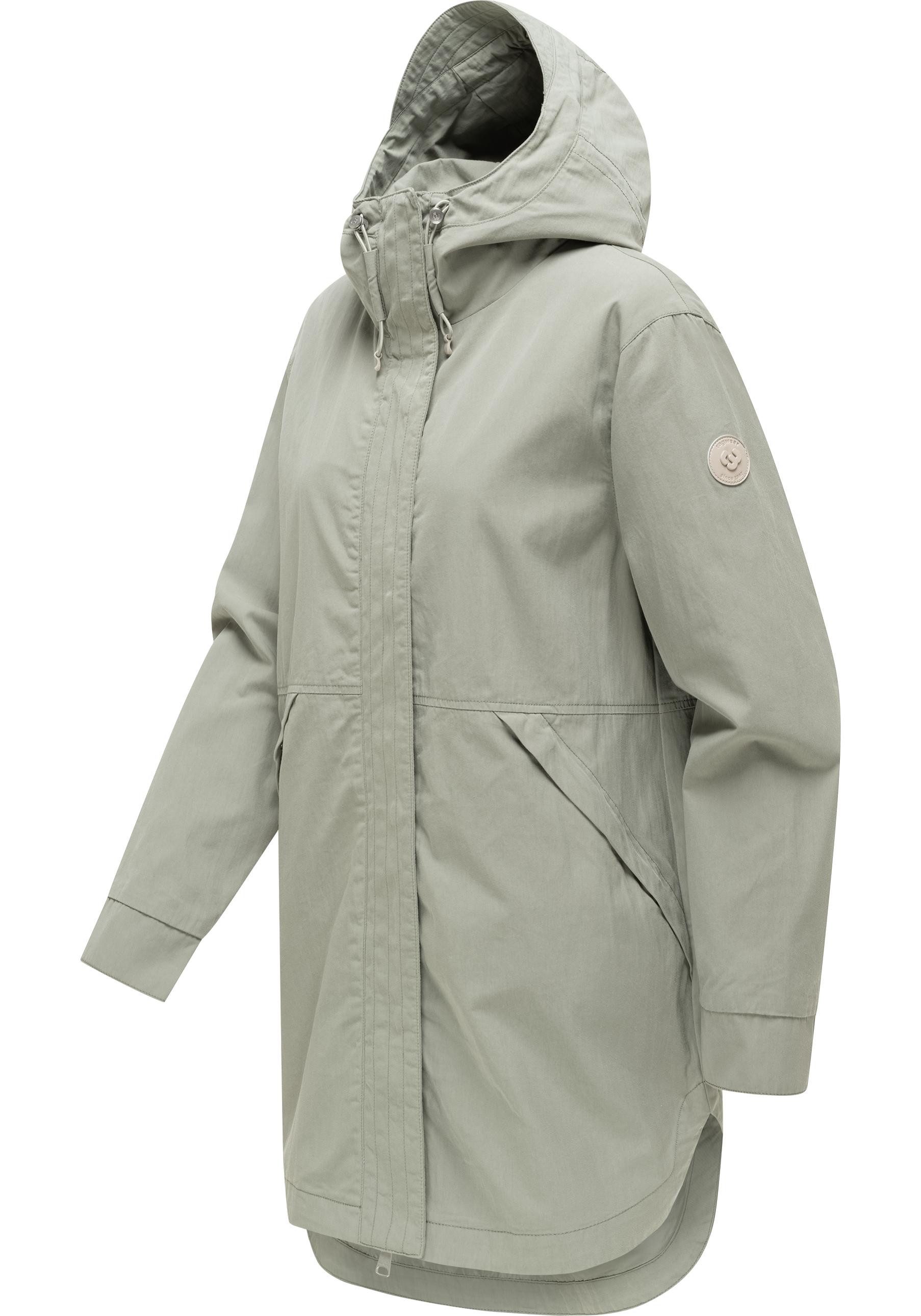 Ragwear Kurzmantel Lamyja B Leichter Oversize-Übergangsparka mit Kapuze