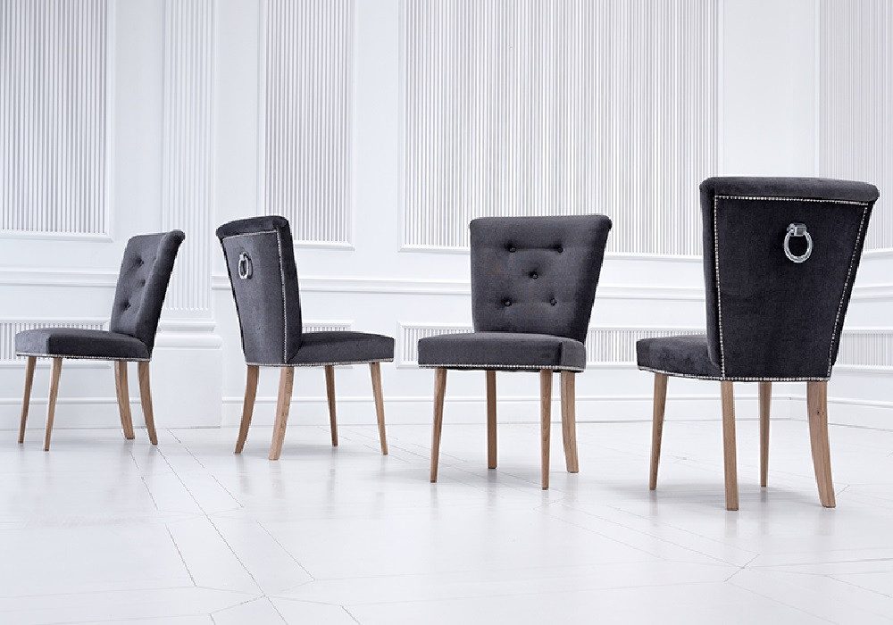 Xlmoebel Sitzgruppe Sessel Chesterfield Set Ensemble Armlehnstühle 4x Stühle Sofagarnitur, Hergestellt in Europa