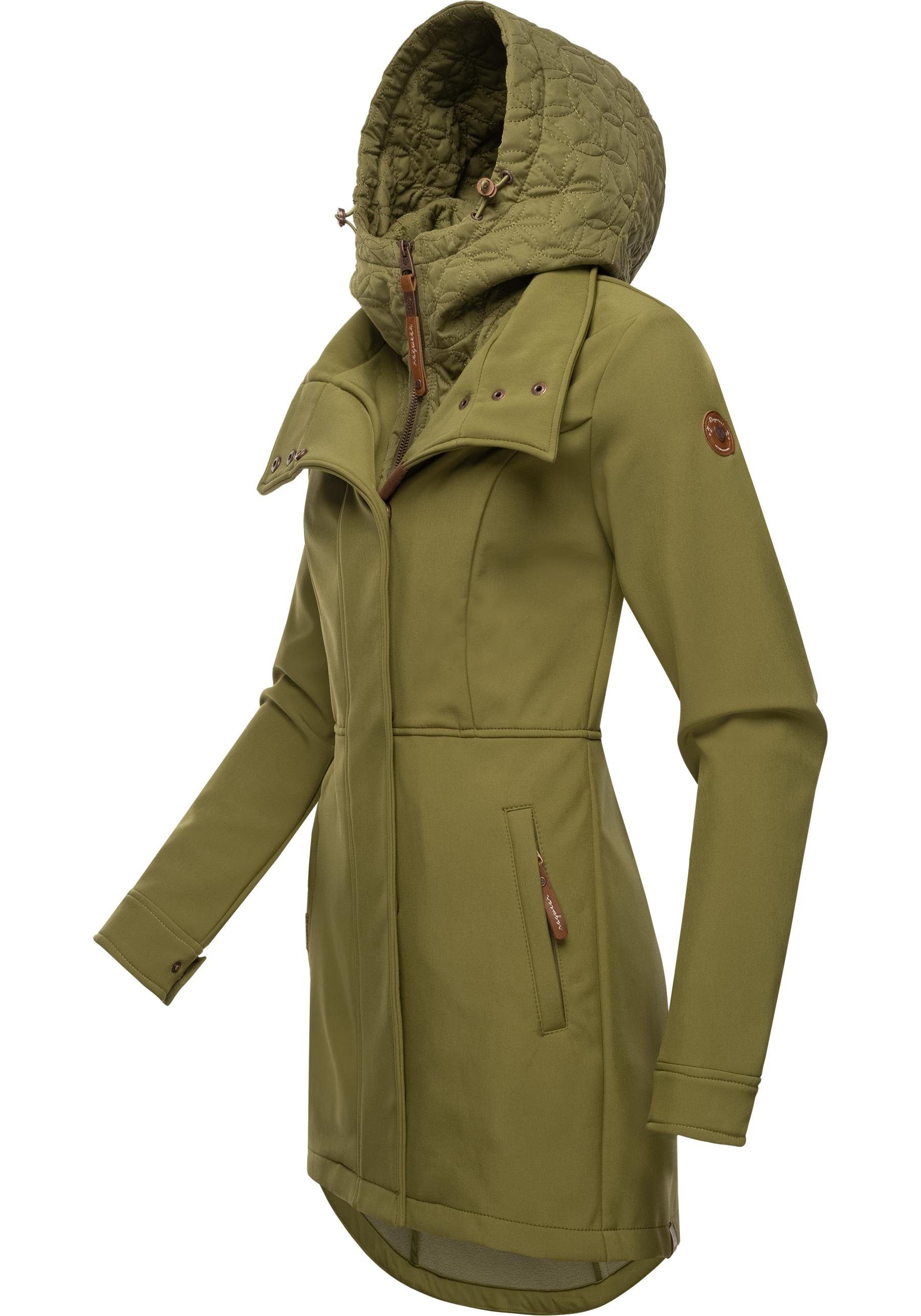 Ragwear Softshellmantel "Ybela", sportliche, gefütterte Outdoorjacke mit Ka günstig online kaufen