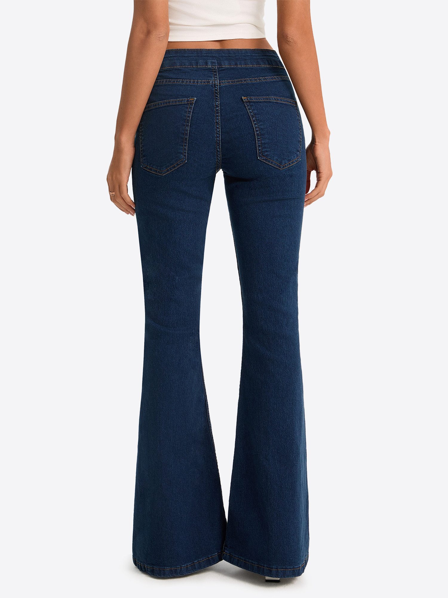 Imily Bela Schlagjeans Damen Formende Schlagjeans (Packung, 1-tlg., 1per-Pack) elastisch