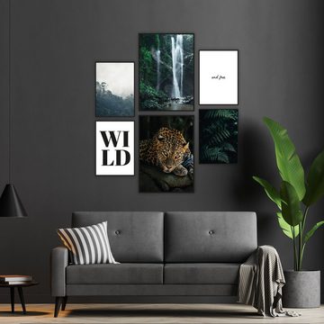 Close Up Poster Dschungel Kunstdruck Set 6-teilig 0 x 0 cm