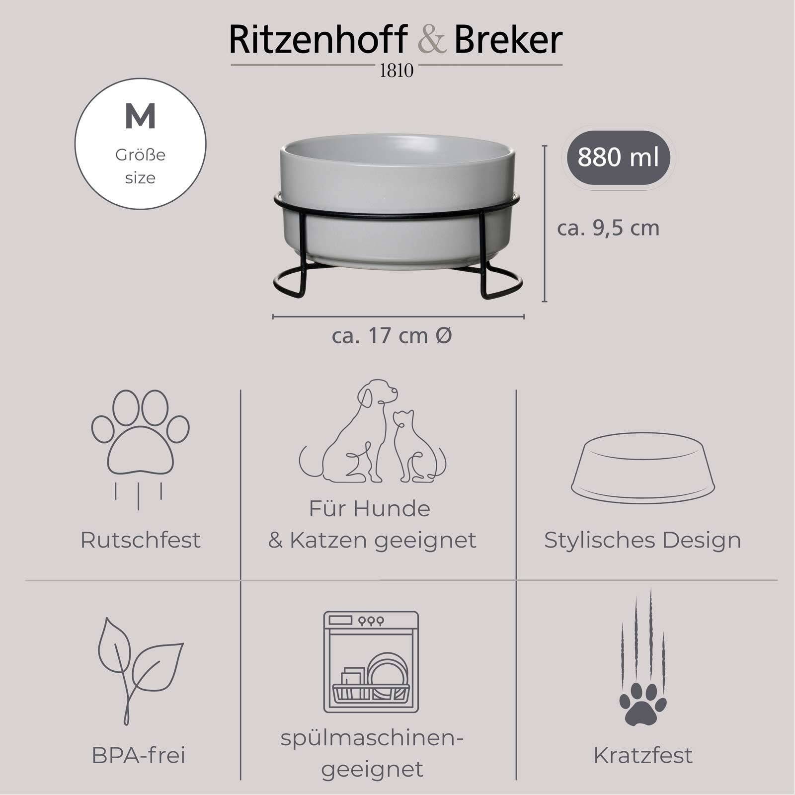 Ritzenhoff & Breker Futternapf Taro Futternapf ø 17 cm, Steingut