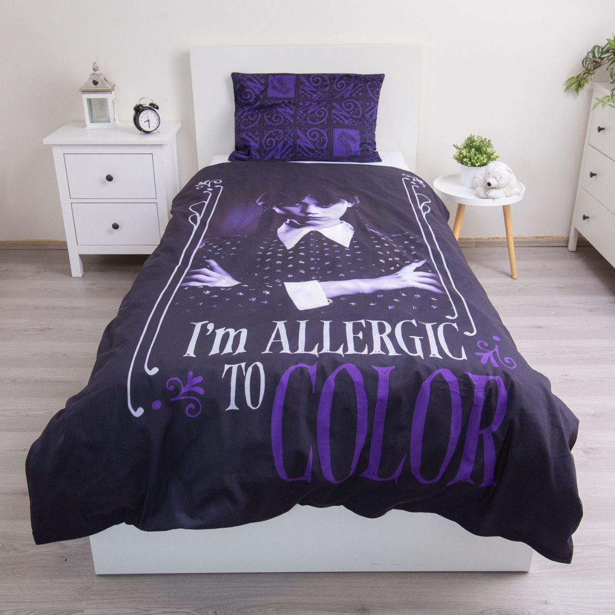 Jerry Fabrics Bettwäsche Wednesday Baumwolle 140x200 + 50x70 cm günstig online kaufen